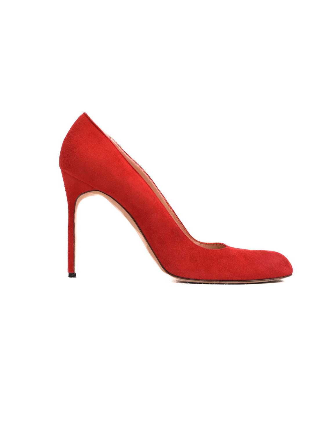 Manolo Blahnik Red High-Heeled Shoes Genuine Suede Women Size N/A