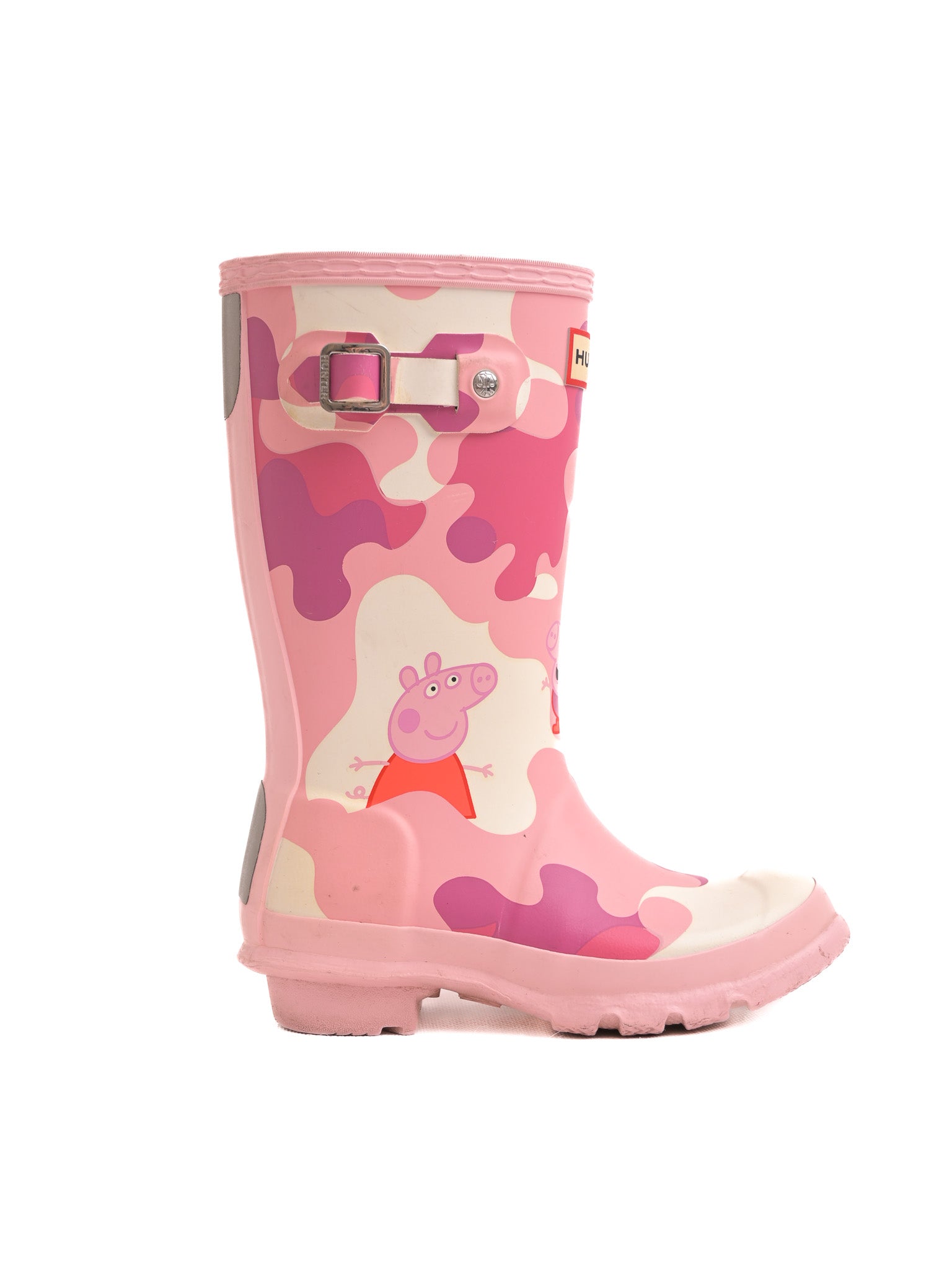Good Condition Hunter Pink Camo Rain Boots for Kids Size 29
