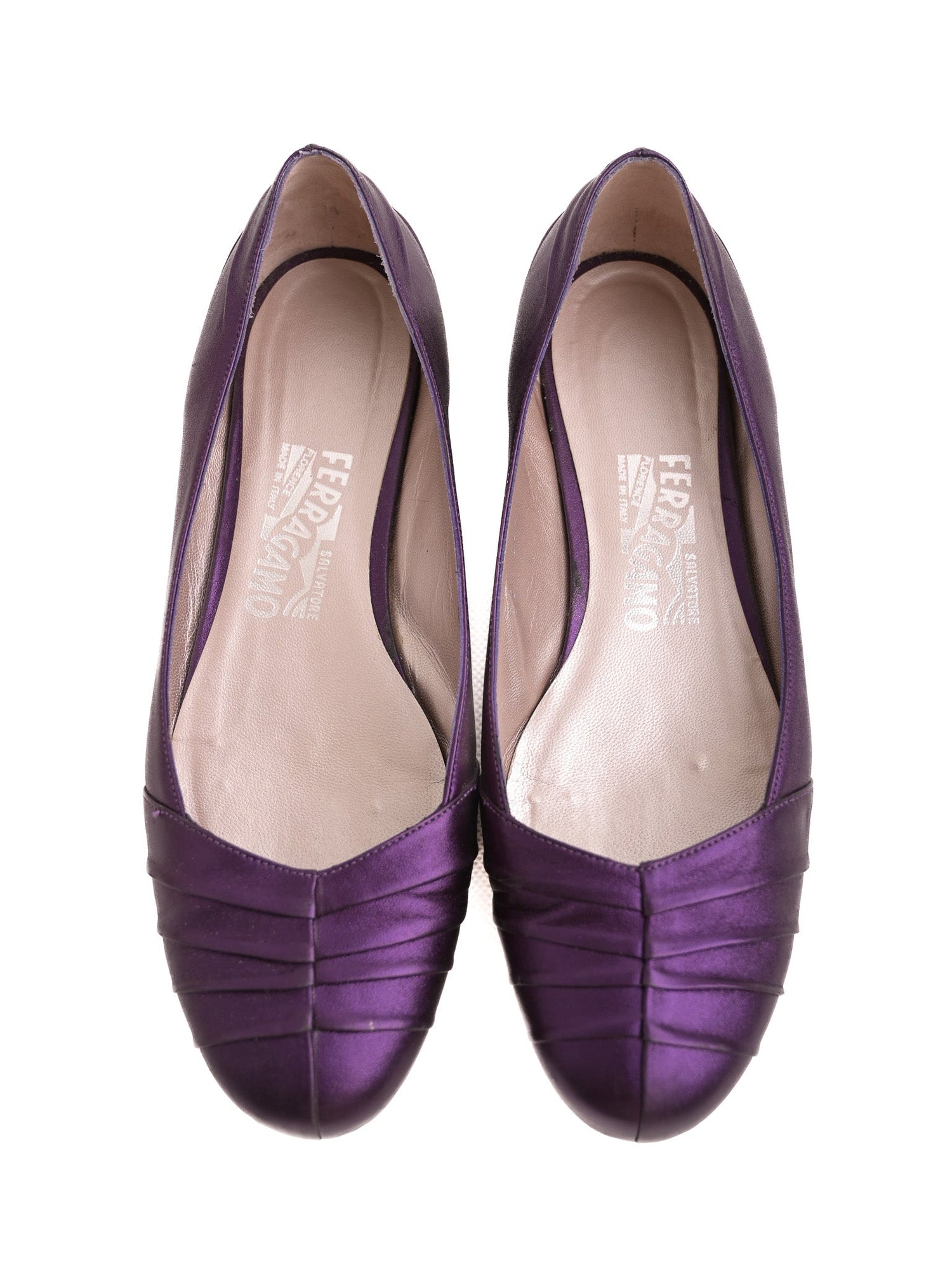 Average Salvatore Ferragamo Purple Textile Ballet Flats for Women