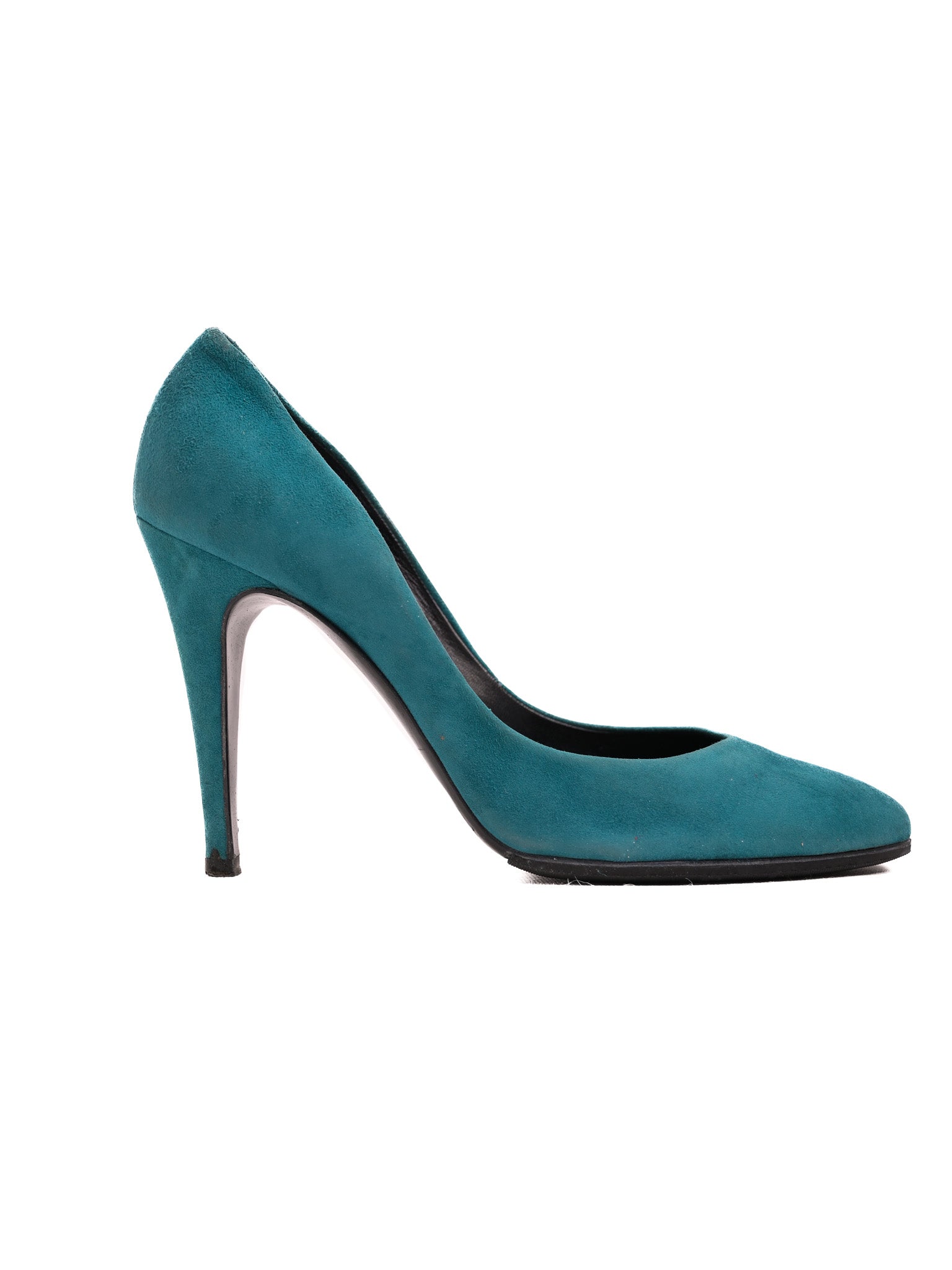 Good Pierre Hardy Green Genuine Suede Stiletto Heels Size 38.5