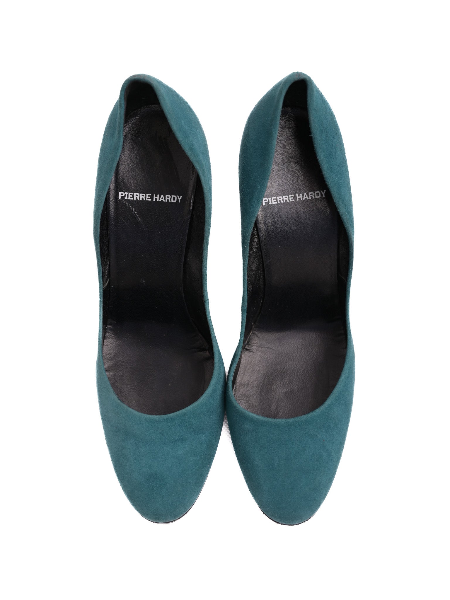 Good Pierre Hardy Green Genuine Suede Stiletto Heels Size 38.5