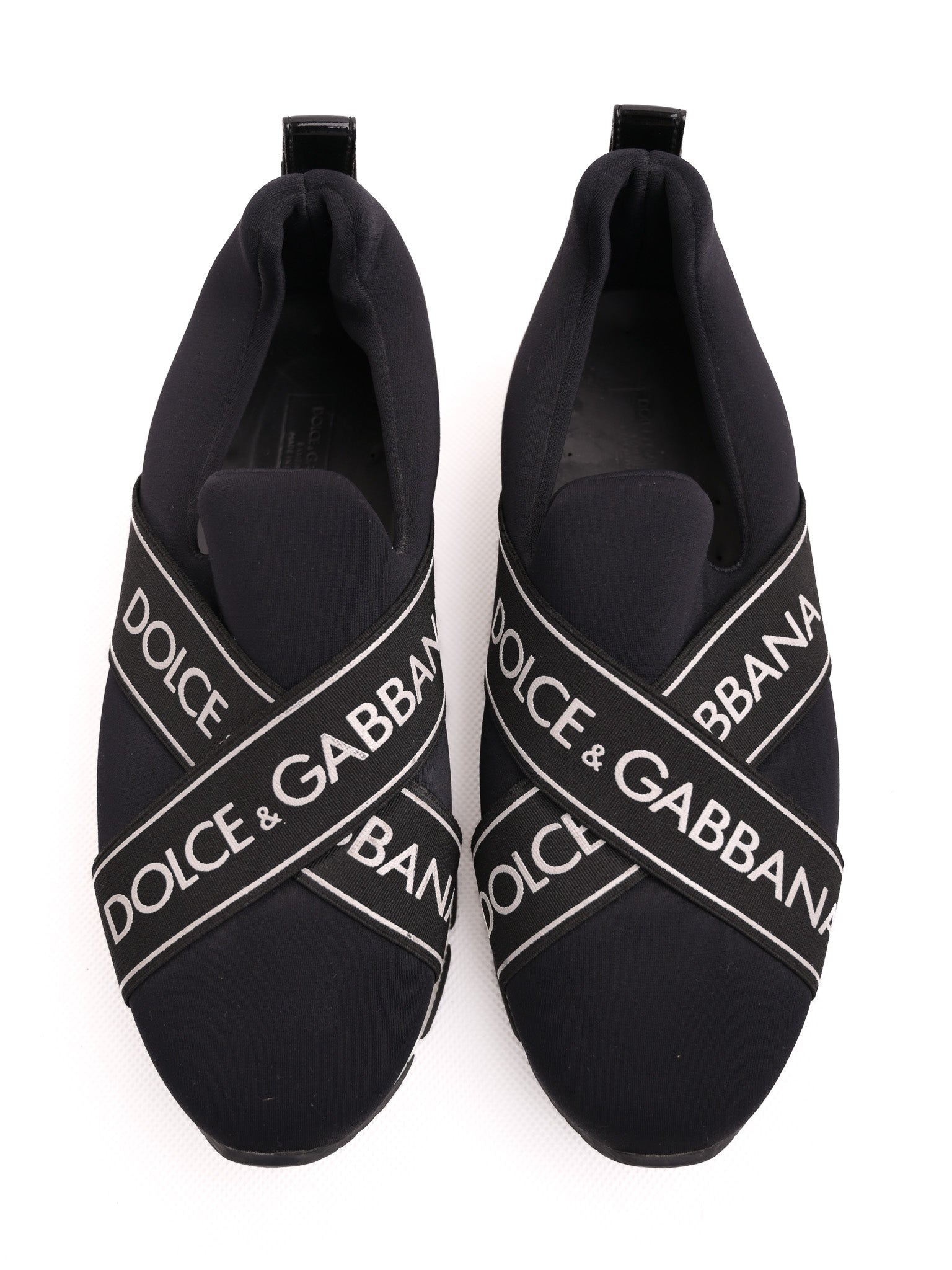 Excellent Dolce & Gabbana Blue Fabric Slip-On Sneakers Size 36