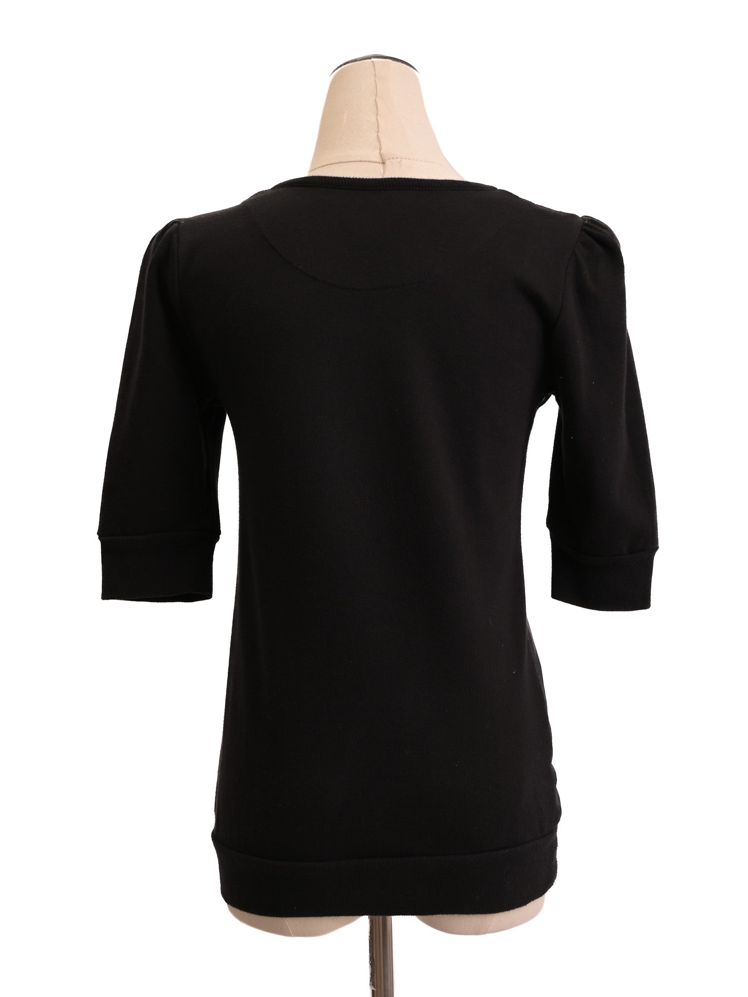 Excellent Ted Baker Black Floral Print Top Size S Cotton