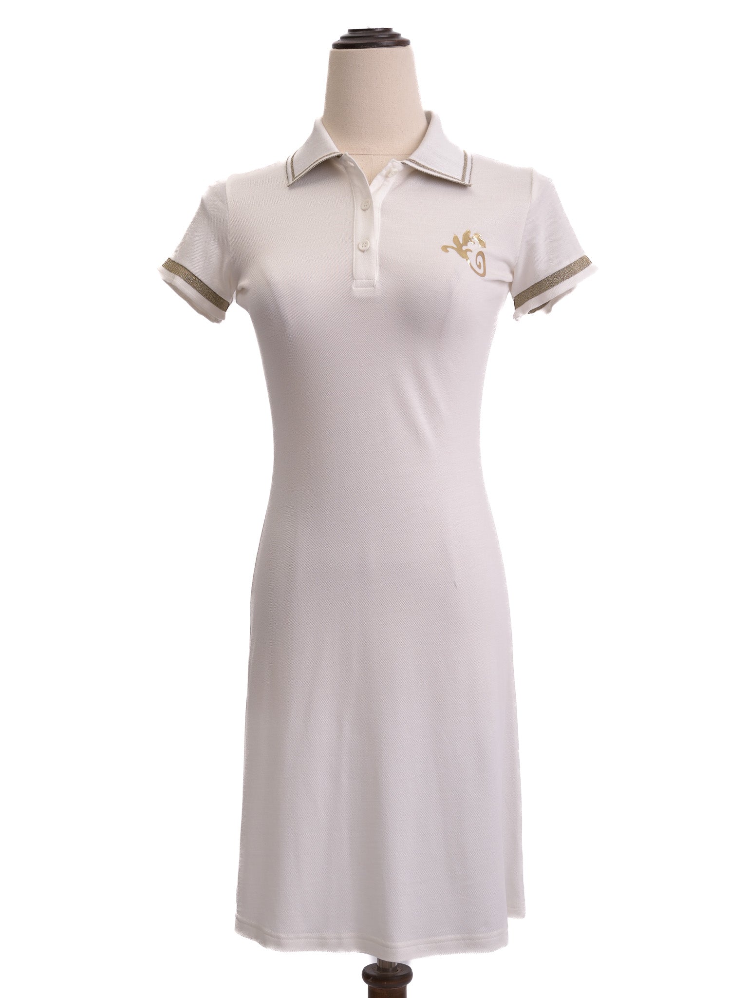 Versace Women’s White Cotton Polo Dress Size S Excellent Condition