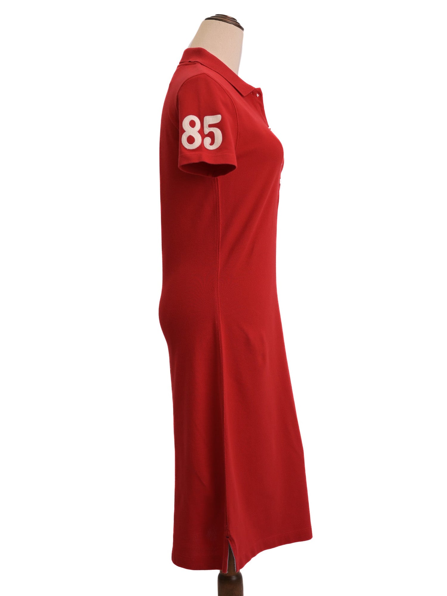 Excellent Tommy Hilfiger Red Polo Dress S with Embroidered Logo