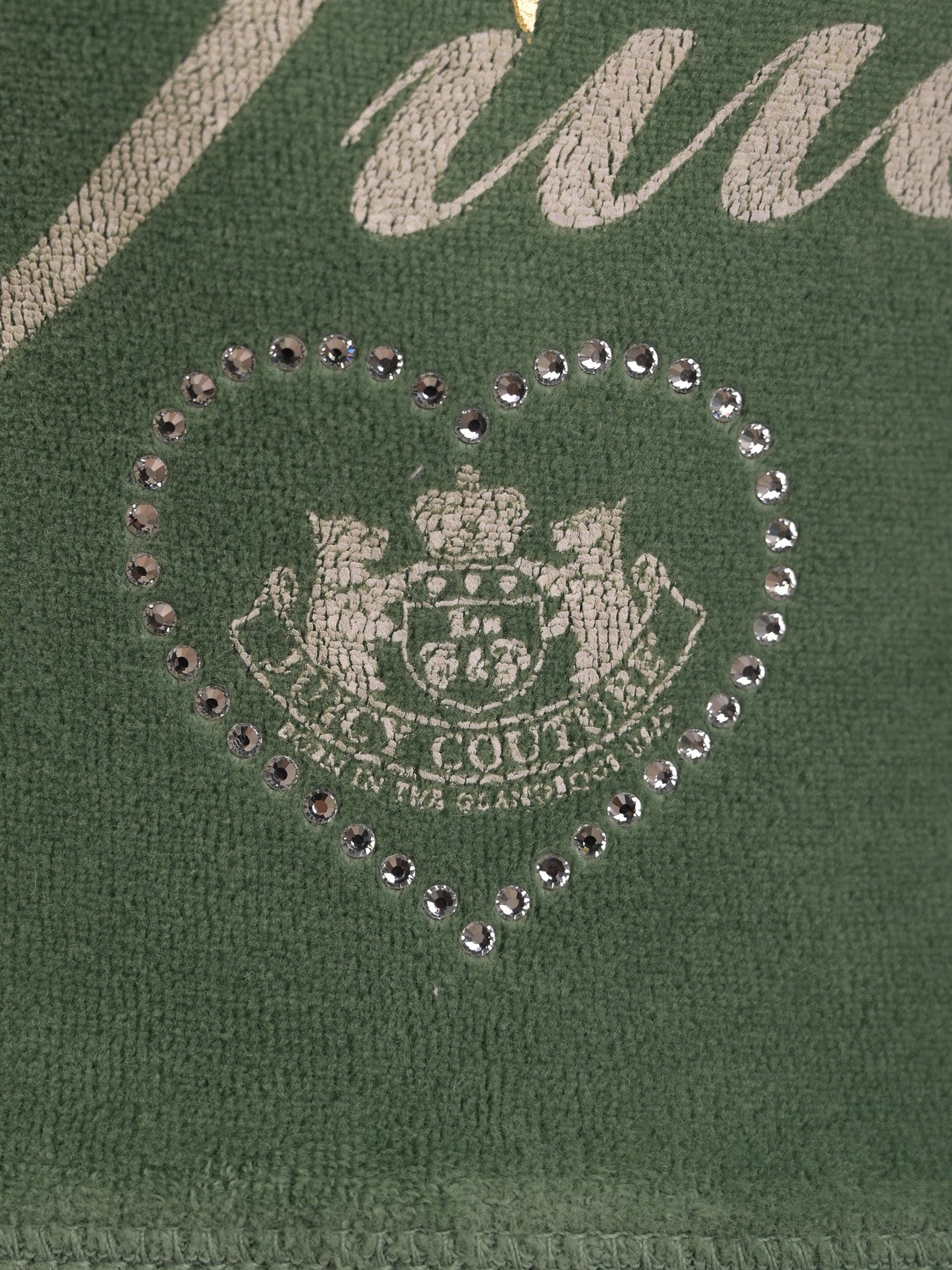Excellent Juicy Couture Green Velour Tracksuit Size S for Women