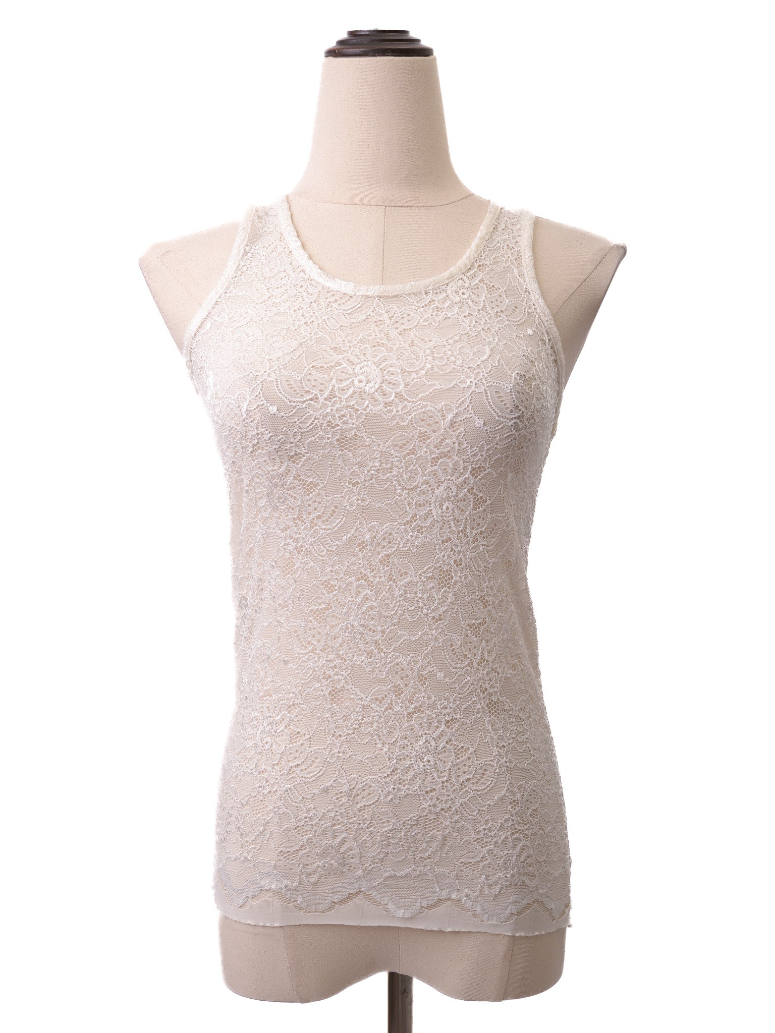 NEW Patrizia Pepe White Sleeveless Lace Top Size XXS