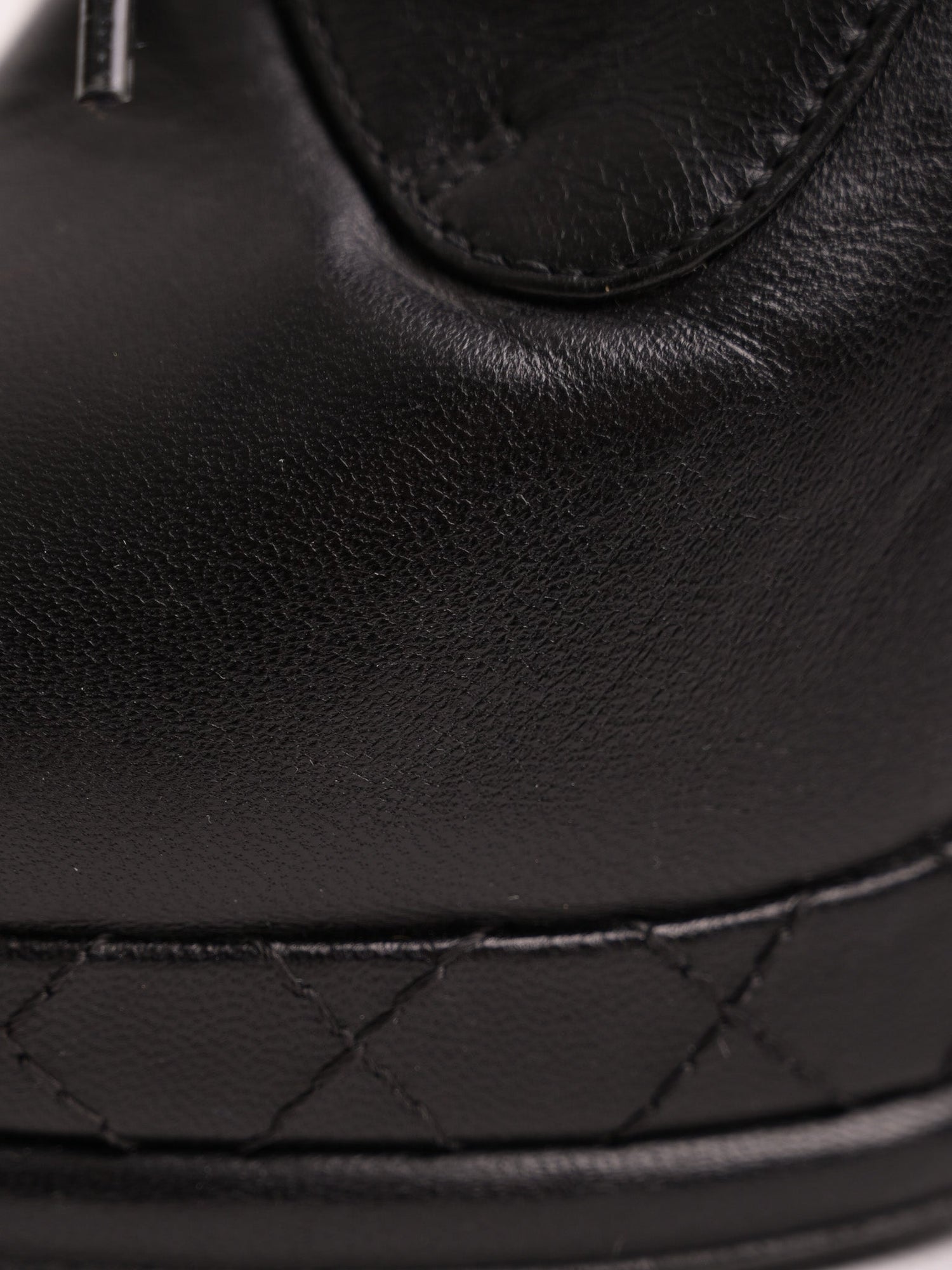 Good Condition Chanel Black Leather High-Heeled Ankle Boots