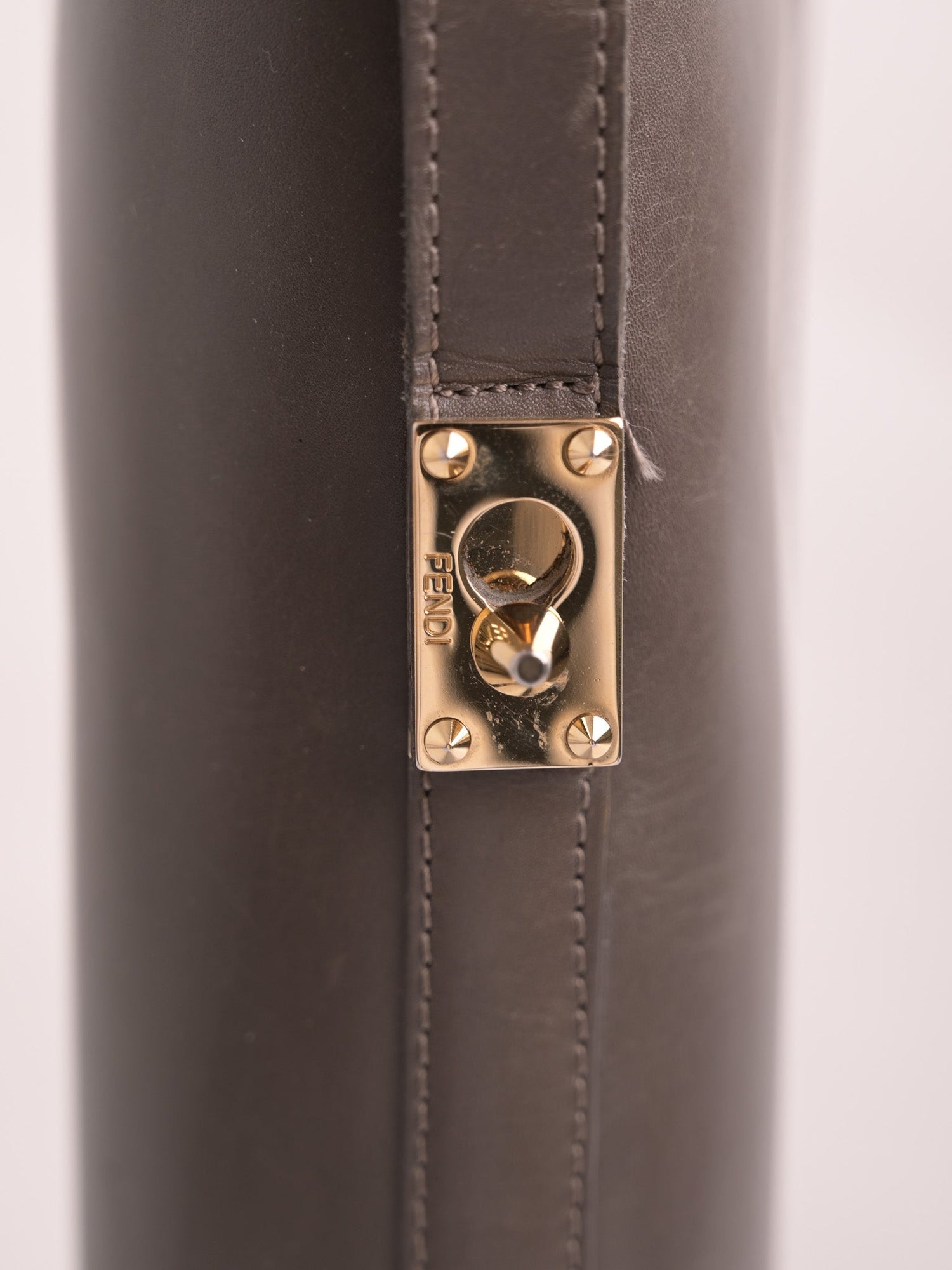 Good Fendi Gray Leather Riding Boots for Women