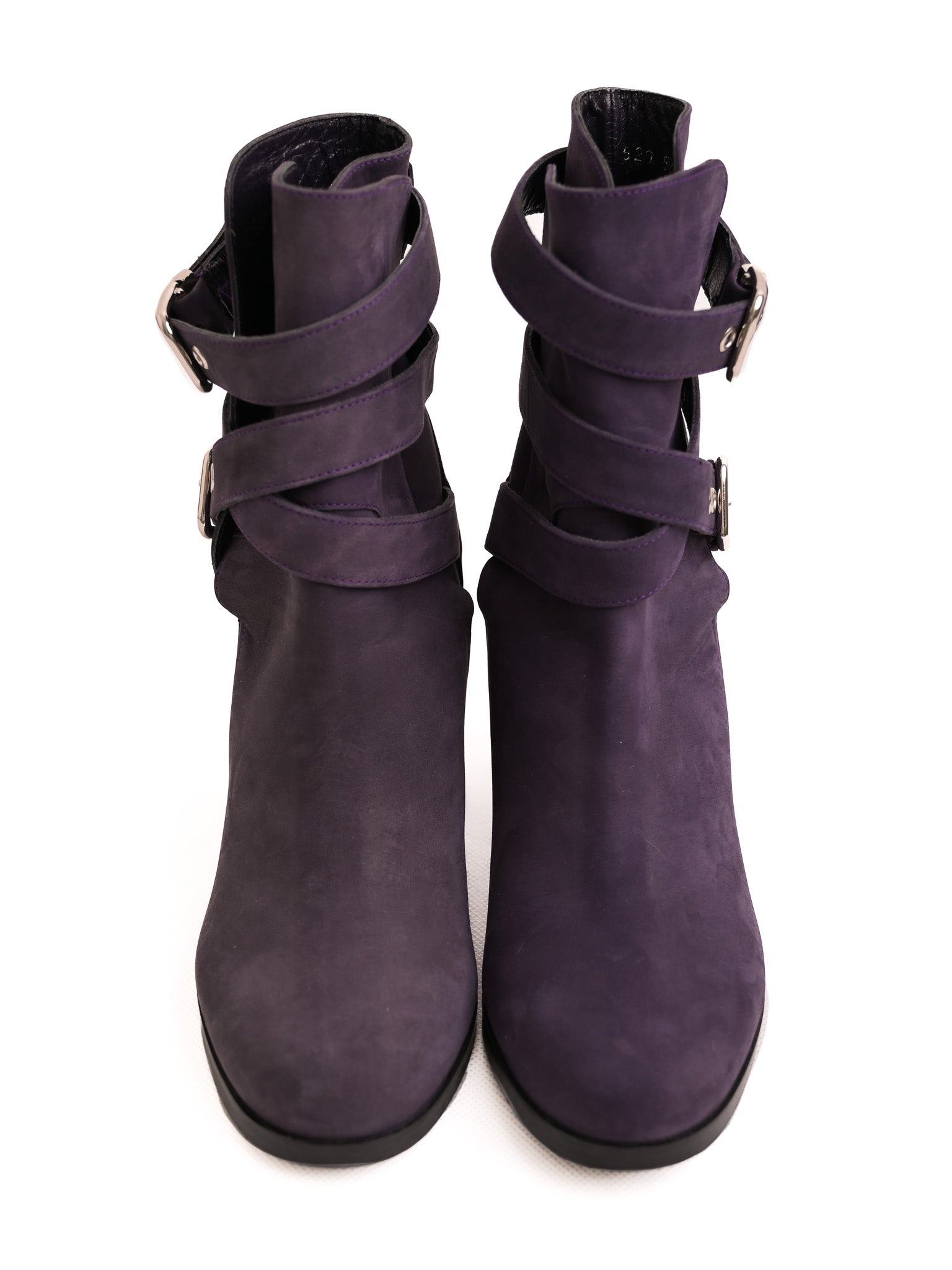 Excellent Laurel Purple Genuine Suede Ankle Boots Size 37