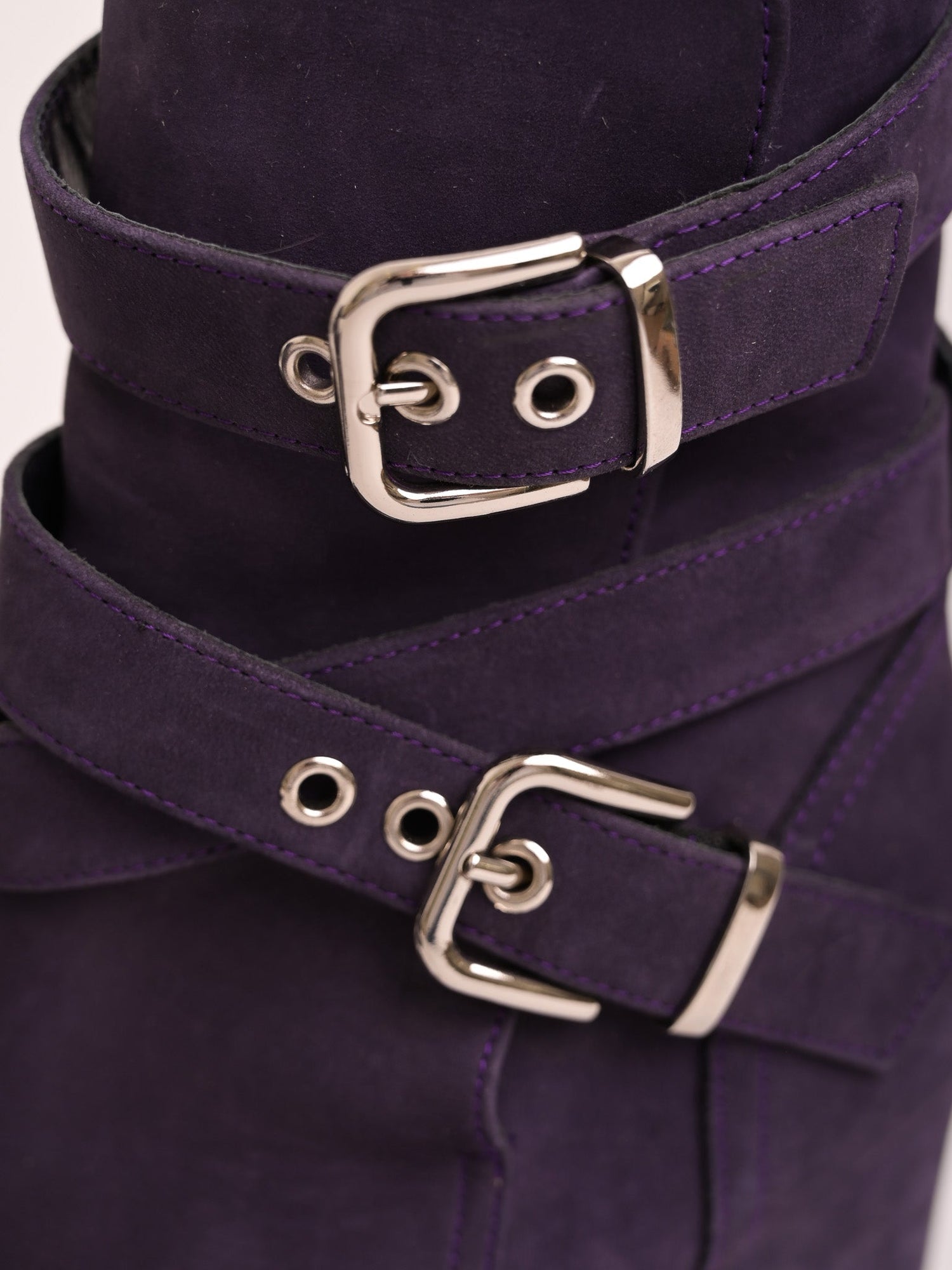 Excellent Laurel Purple Genuine Suede Ankle Boots Size 37