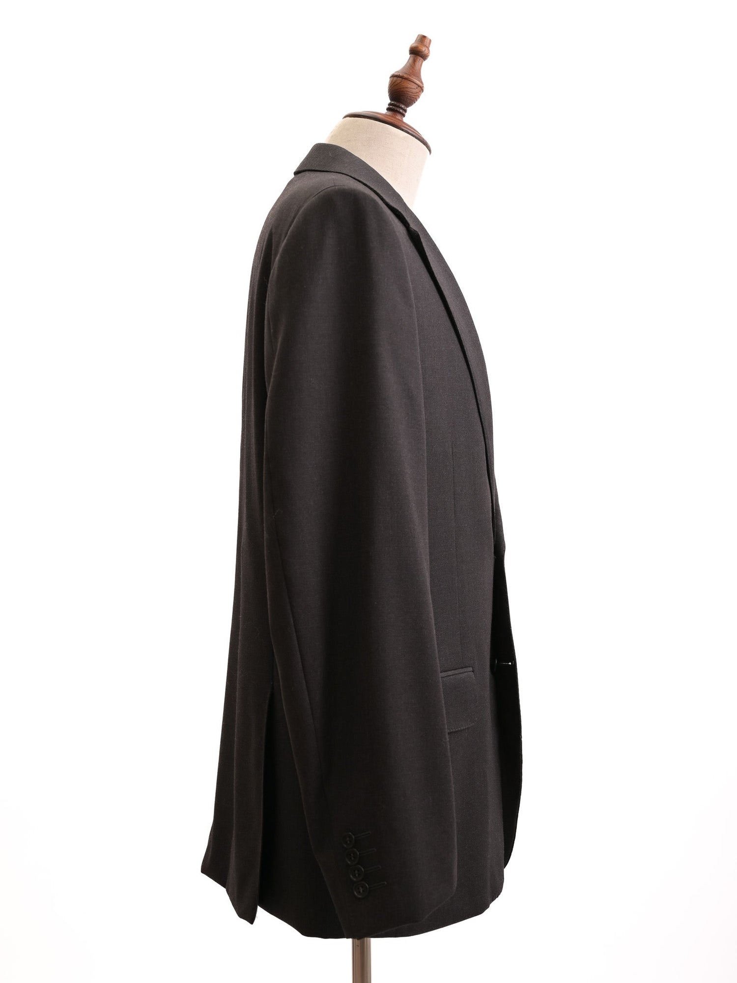 Canali Black Suit Jacket & Trousers Set Size L Excellent Condition