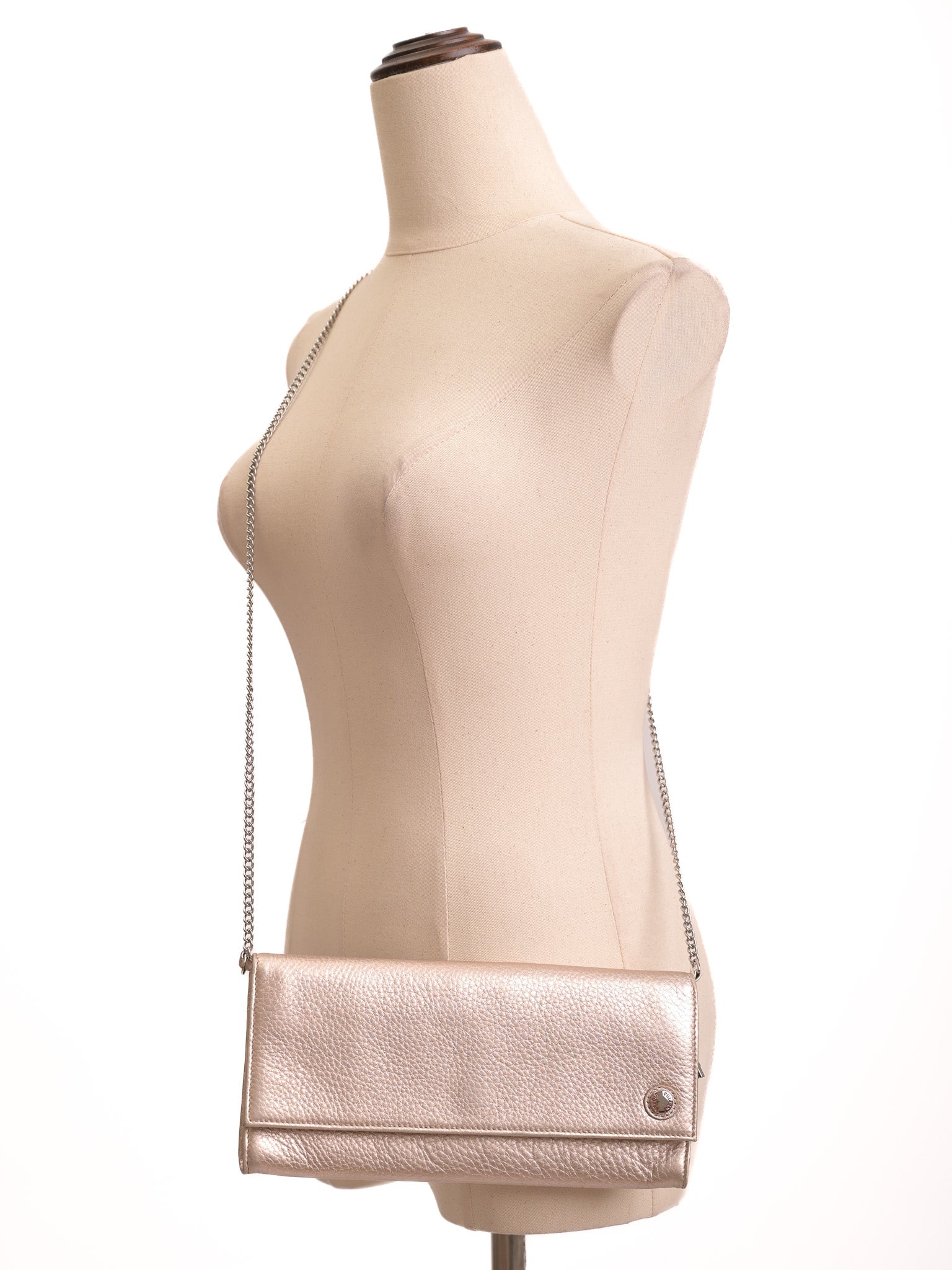 Studio Pollini Excellent Condition White Leather Clutch Purse