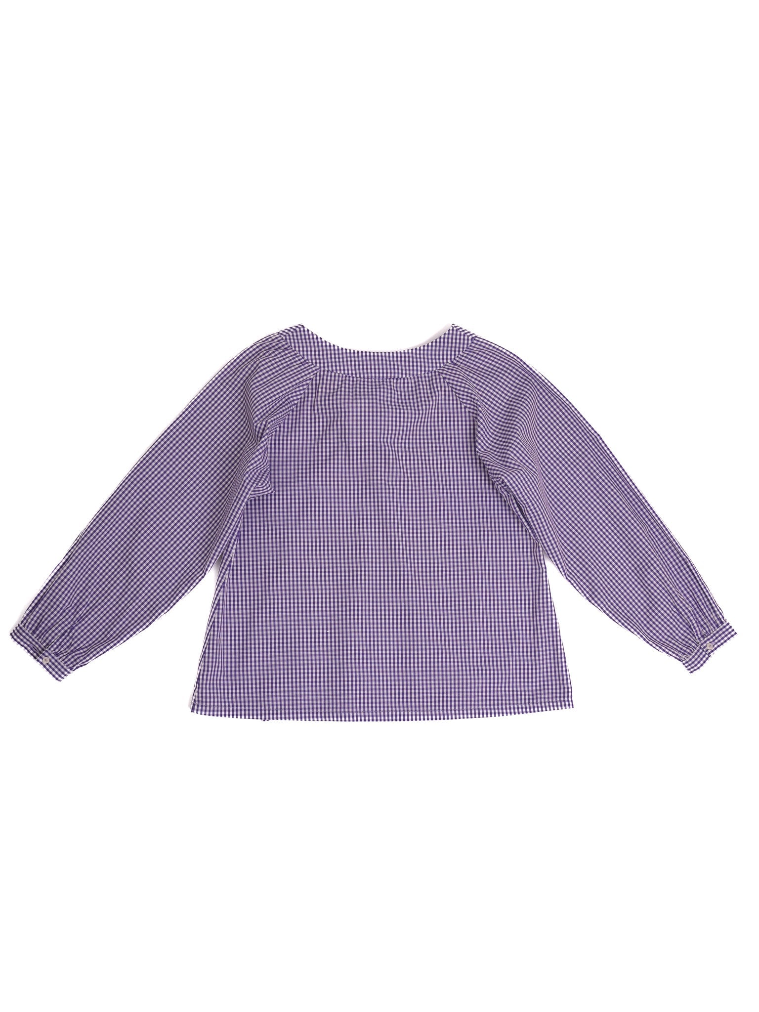 Excellent Oscar de la Renta Blouse for Kids Size 12 Purple Checkered
