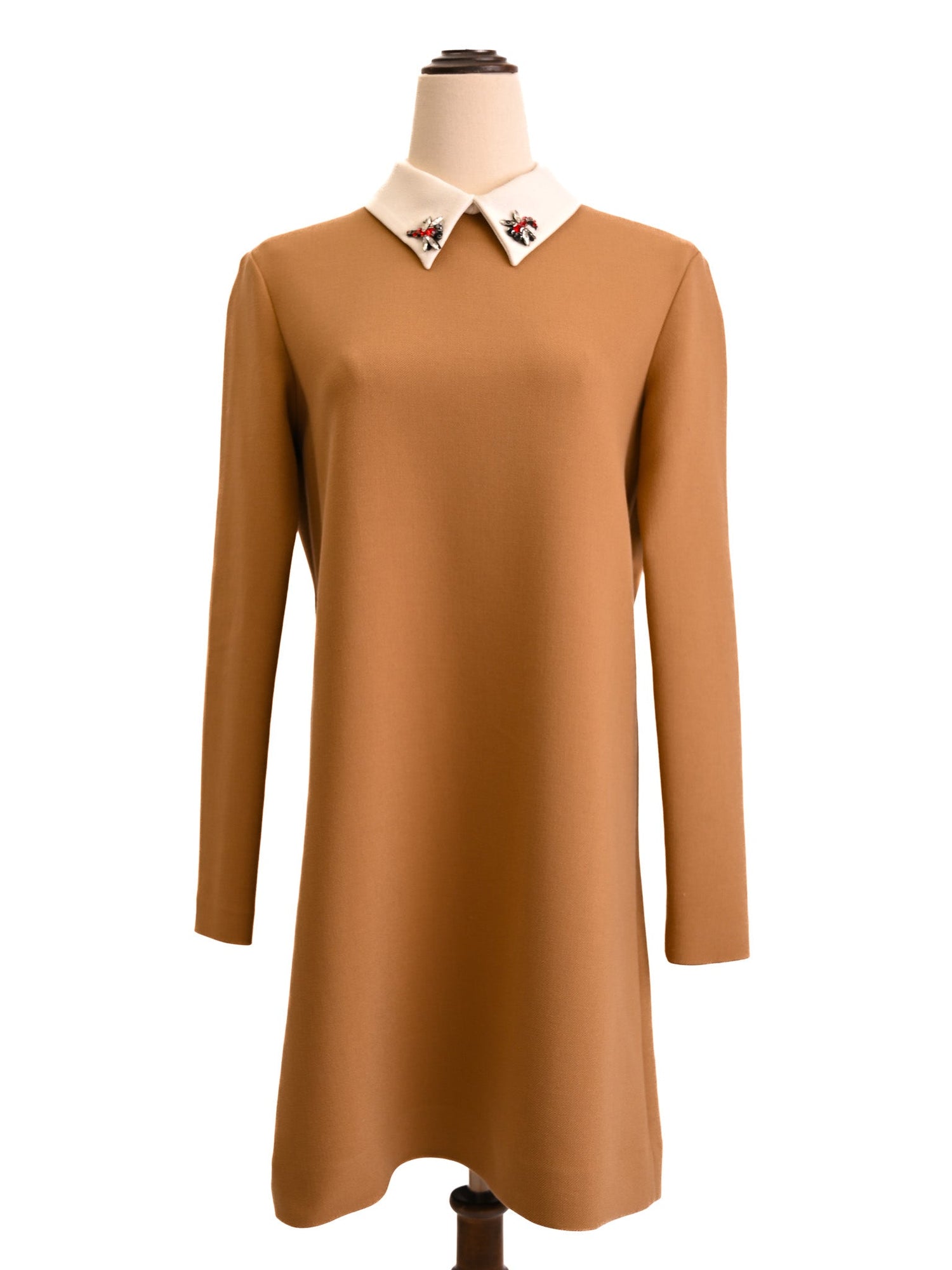 Good Maje Long-Sleeved Dress White Collar Size XS Women