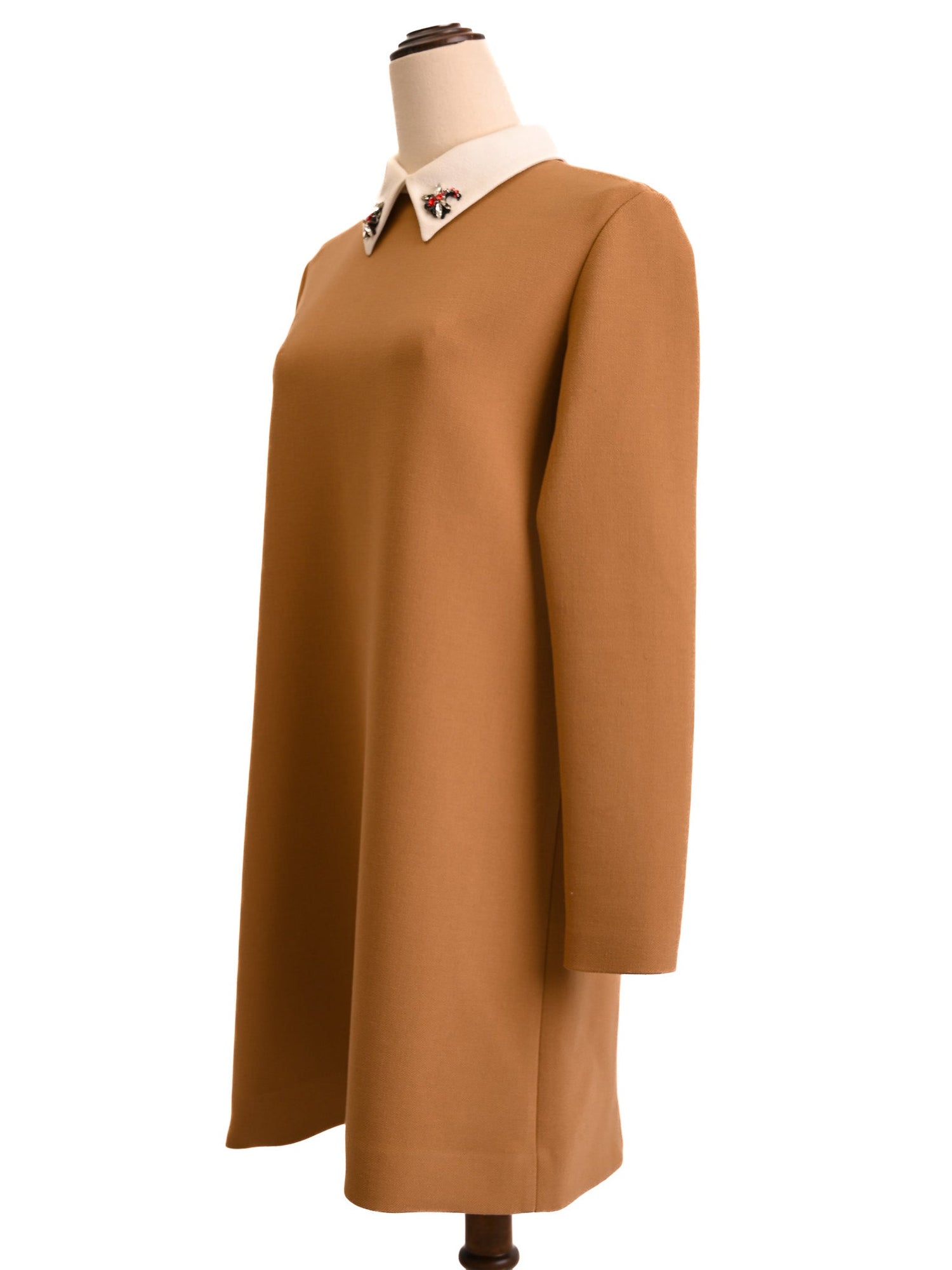 Good Maje Long-Sleeved Dress White Collar Size XS Women