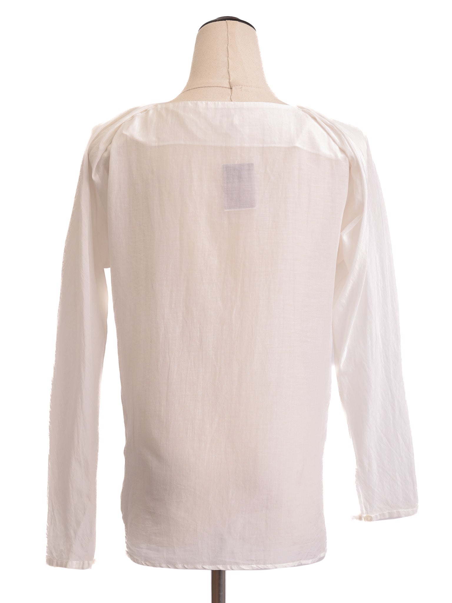 Excellent Kenzo White Cotton Blouse Size XS Women Long Sleeve