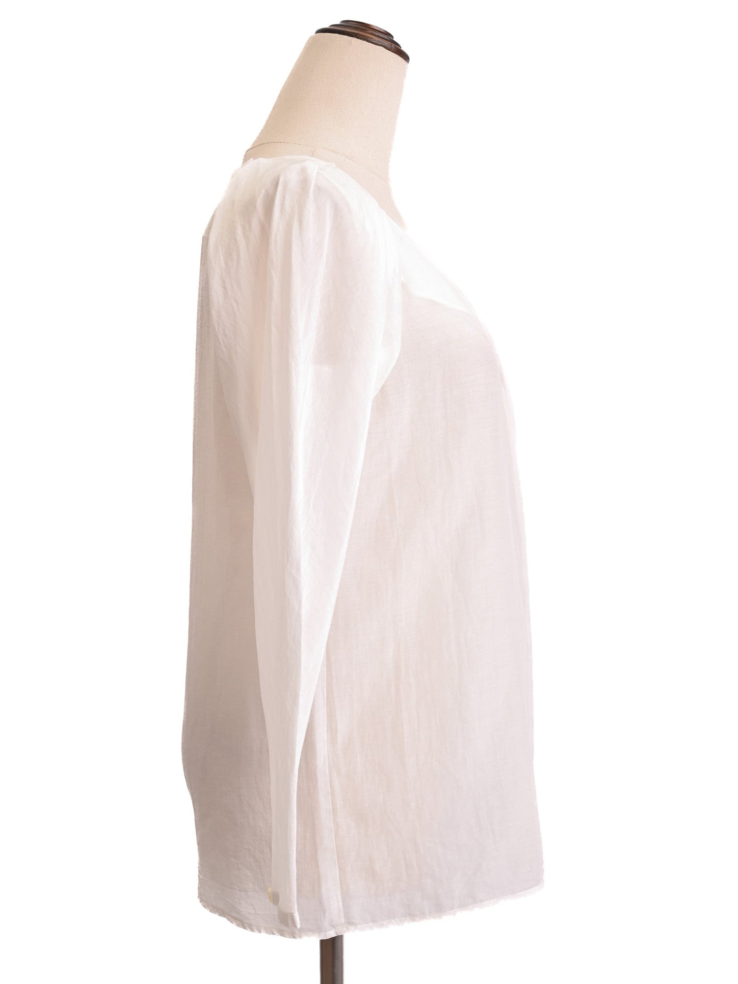 Excellent Kenzo White Cotton Blouse Size XS Women Long Sleeve