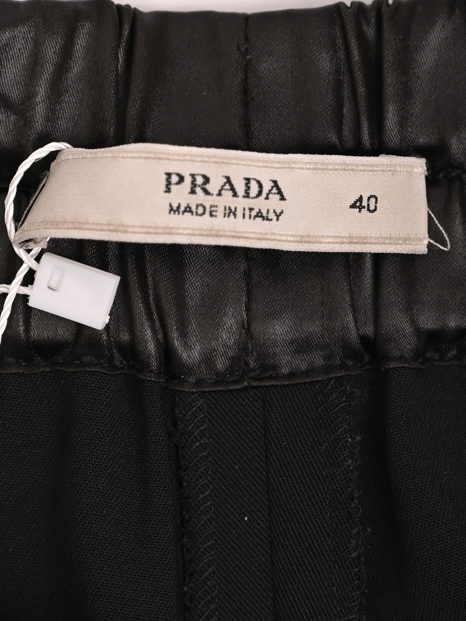 Excellent Prada Black Wool Pants with Adjustable Ankle Straps