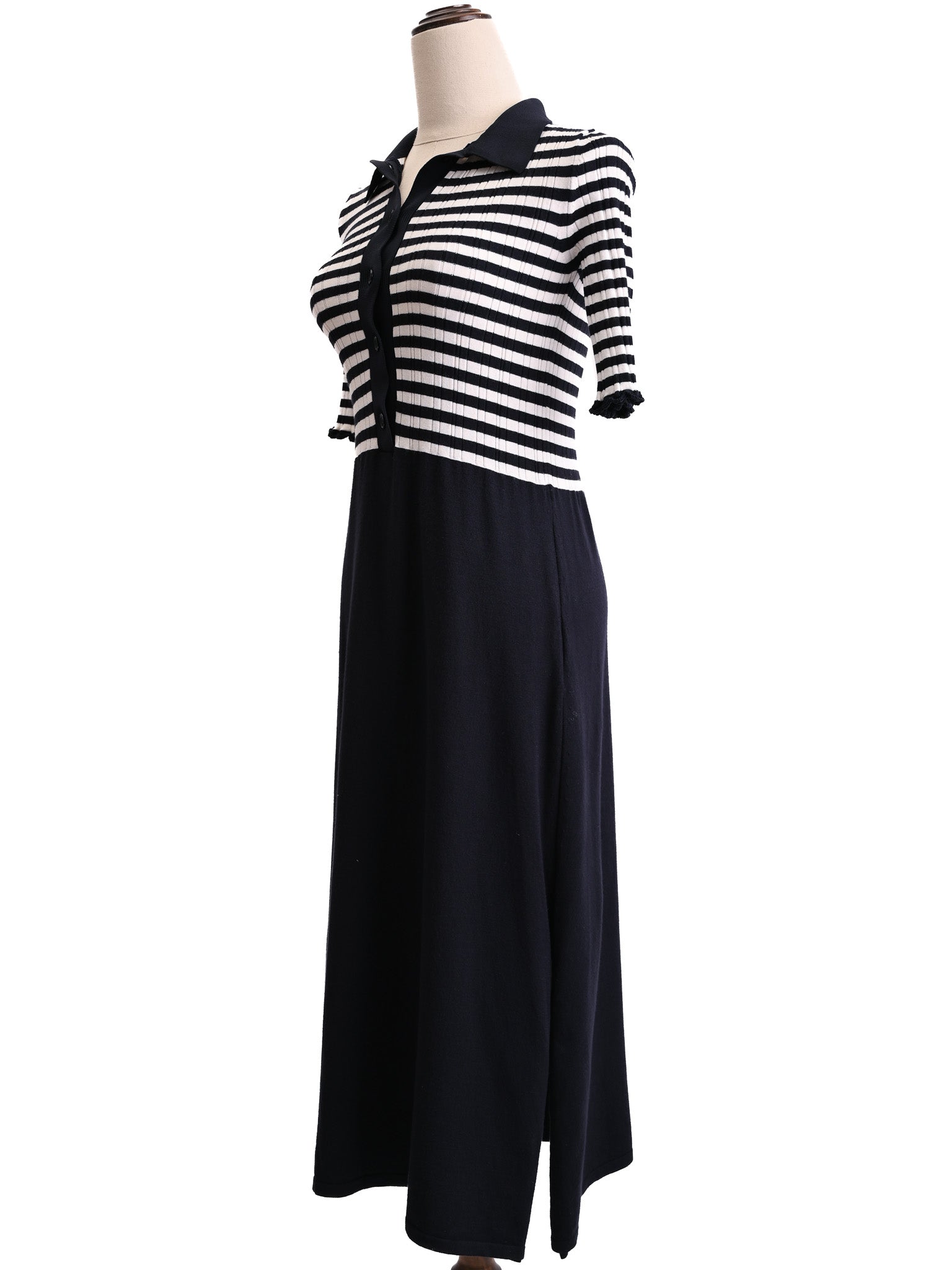 MaxCo Excellent Condition Black & White Striped Dress Size XS
