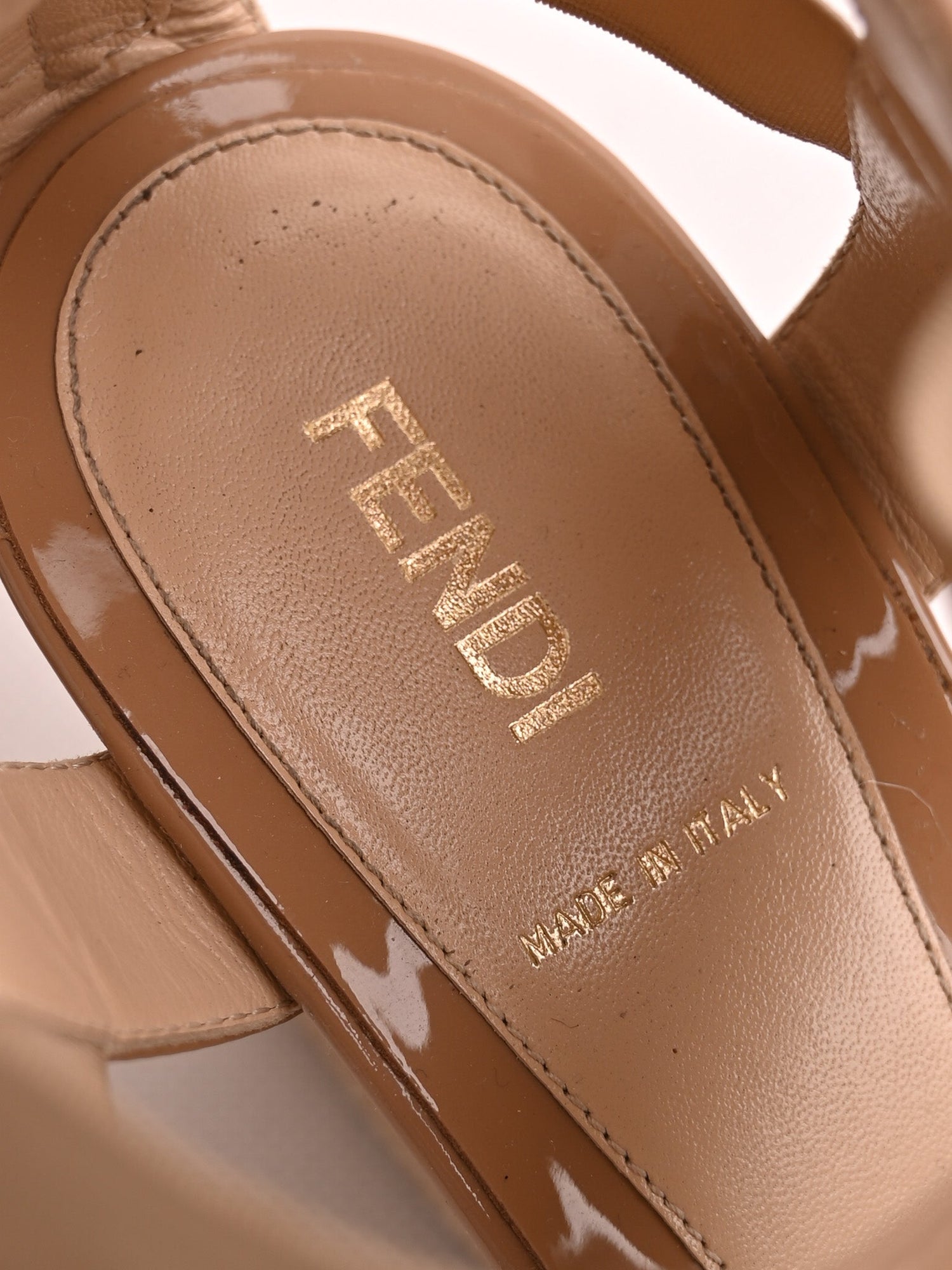 Excellent Fendi White Textile Wedge Sandals with Strappy Design