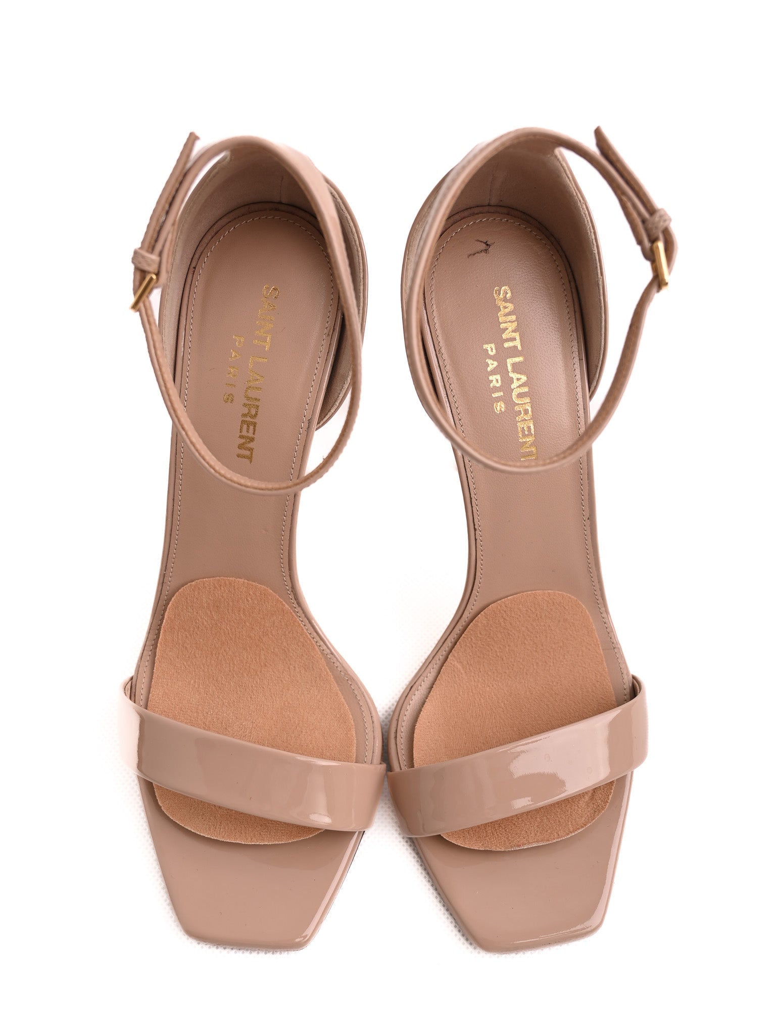 Excellent Saint Laurent White High Heeled Sandals Size 37.5