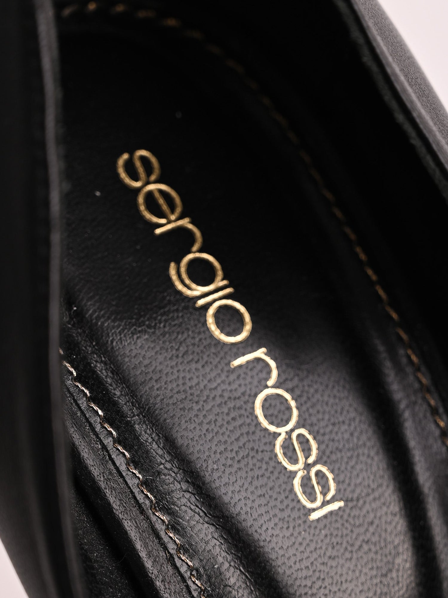 Perfect Sergio Rossi Black Leather High-Heeled Platform Pumps Size 38