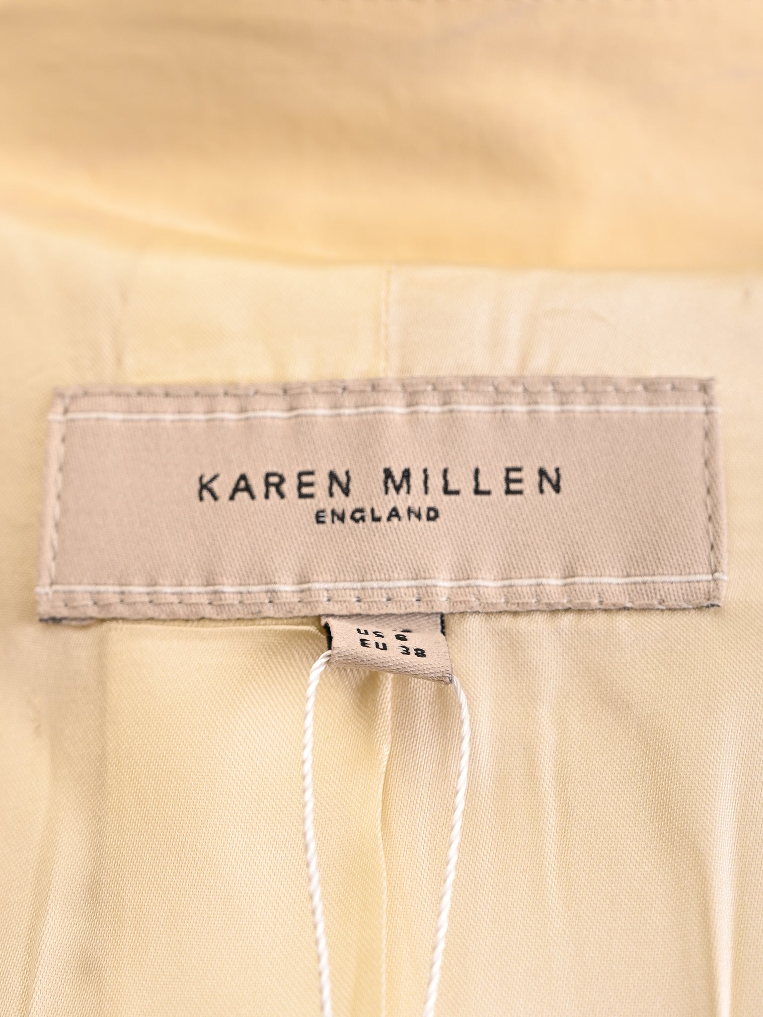 Karen Millen Yellow Cotton Blazer Size M - Excellent Condition