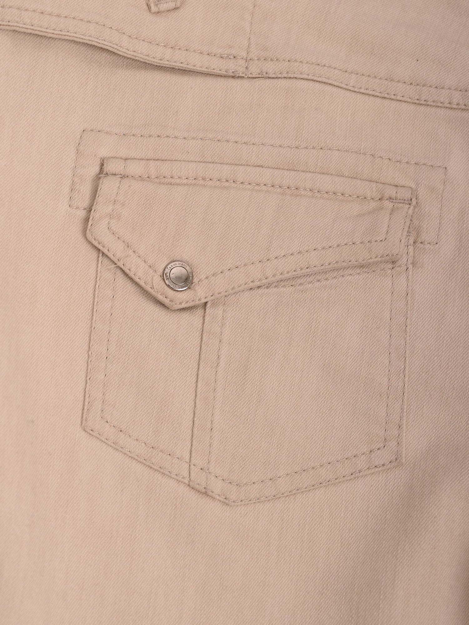 Trussardi White Cotton Knee-Length Pants with Floral Embroidery