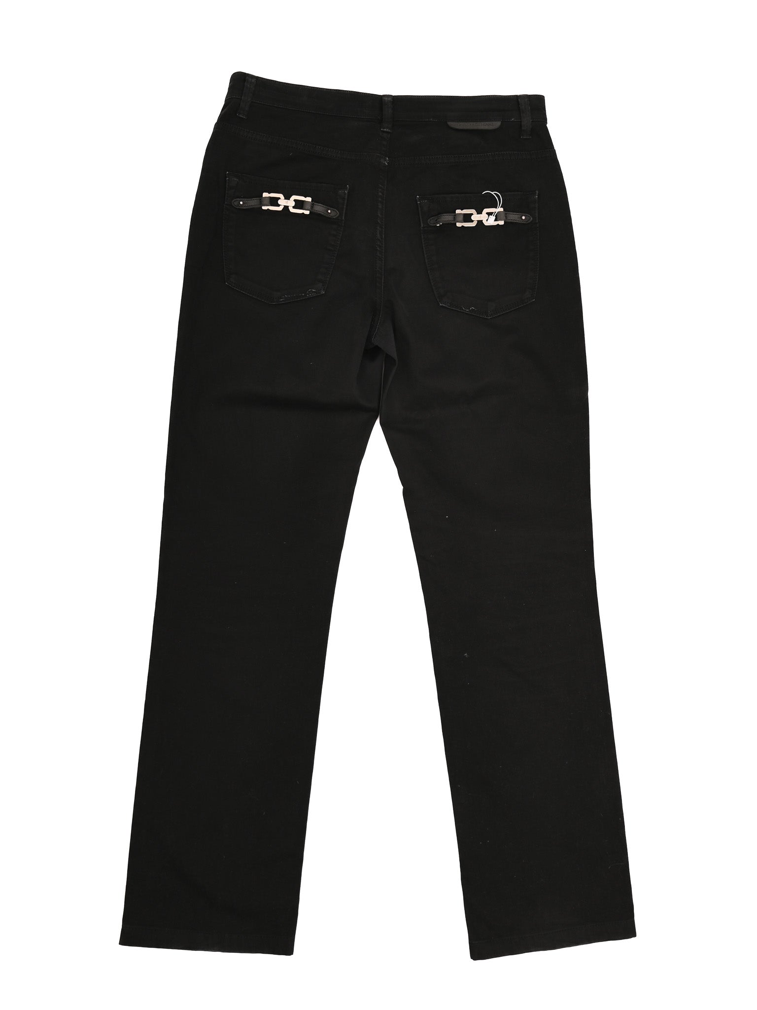 Excellent Trussardi Black Women’s Pants Size M Cotton Natural