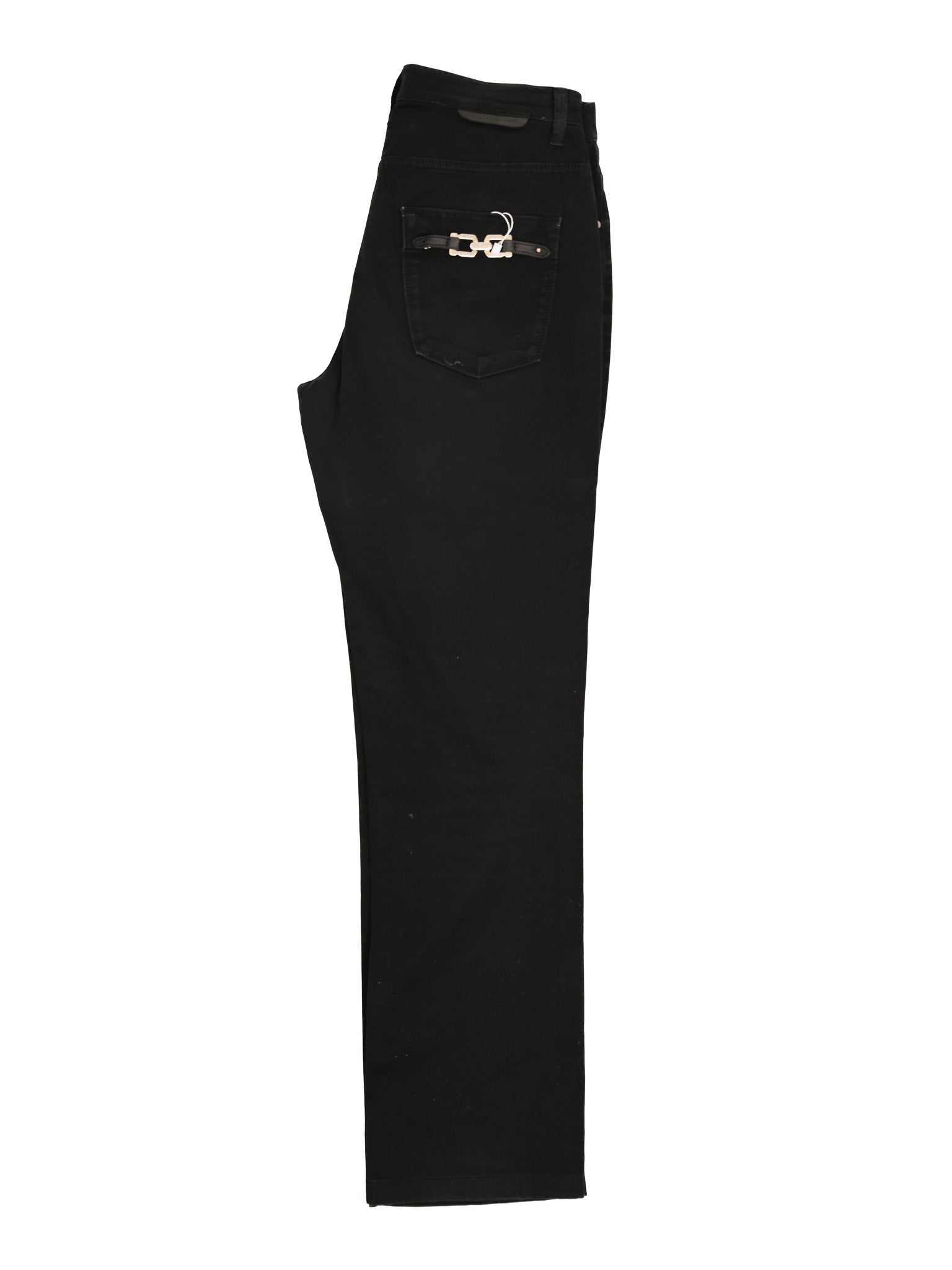 Excellent Trussardi Black Women’s Pants Size M Cotton Natural
