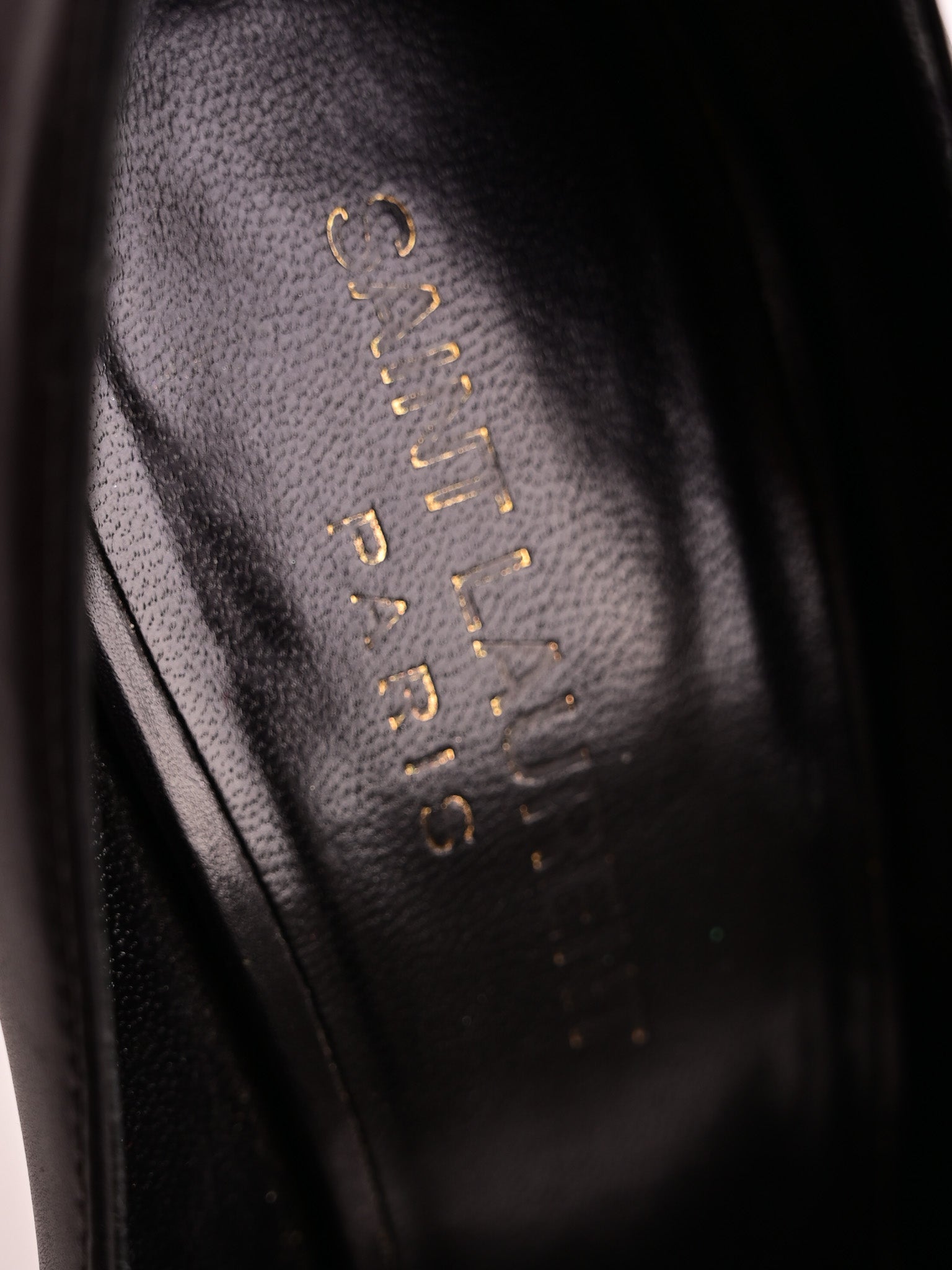 Good Yves Saint Laurent Black Leather High-Heeled Shoes Size 36.5