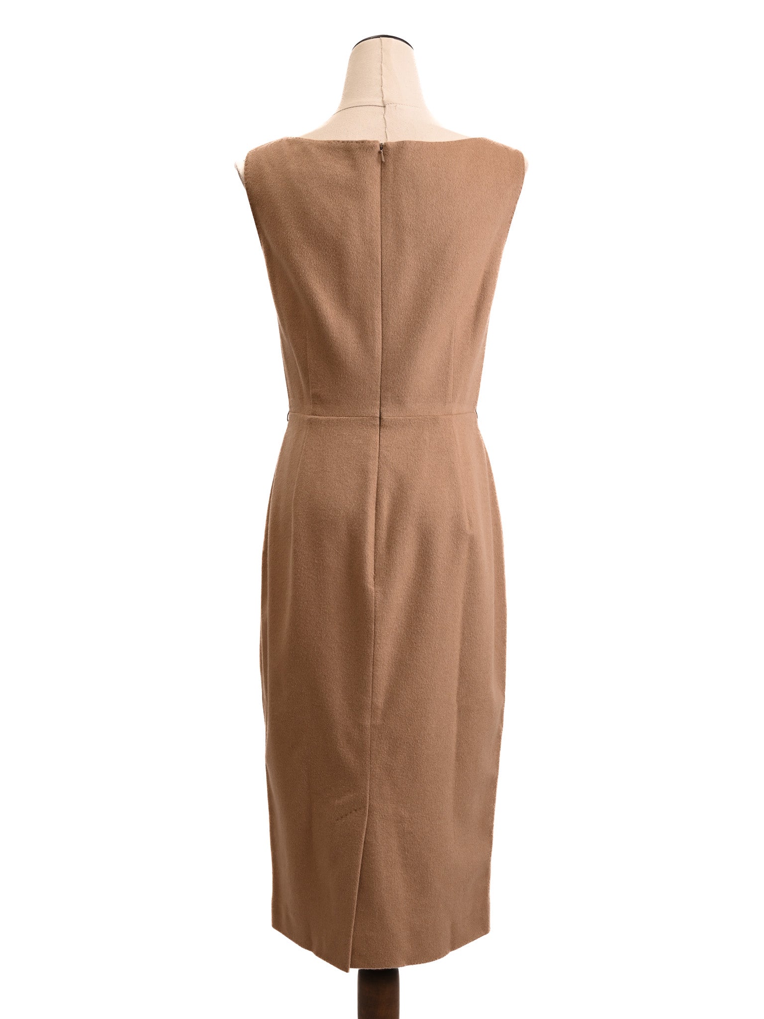 Good Max Mara Cashmere White Sleeveless V-Neck Dress Women