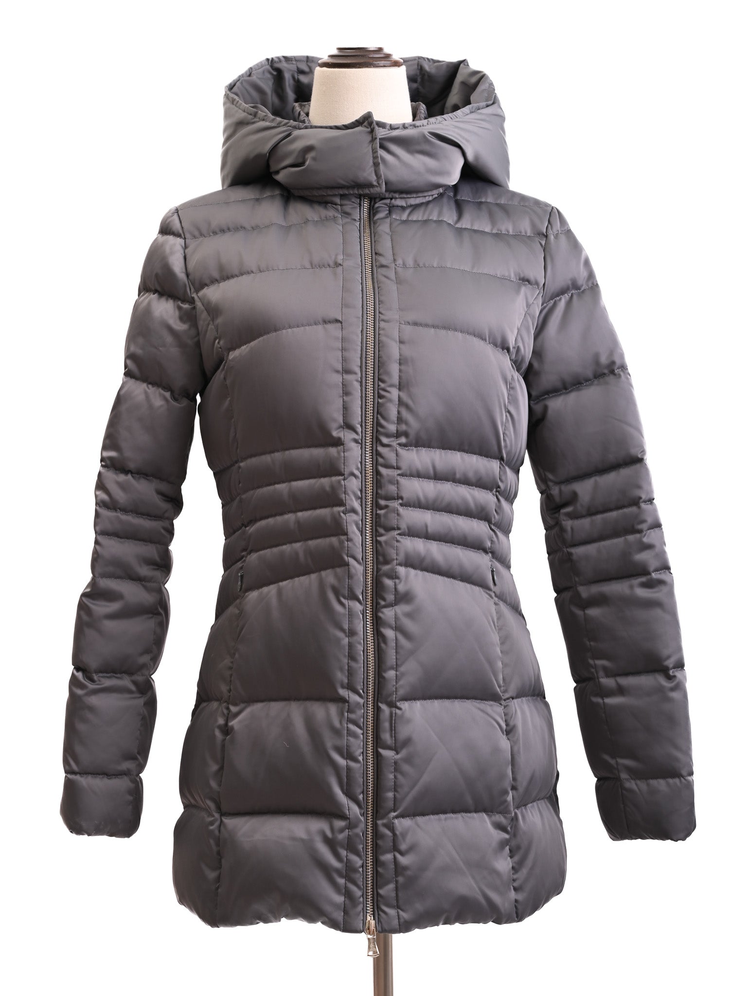 Excellent Trussardi Gray Puffer Jacket Size M Women