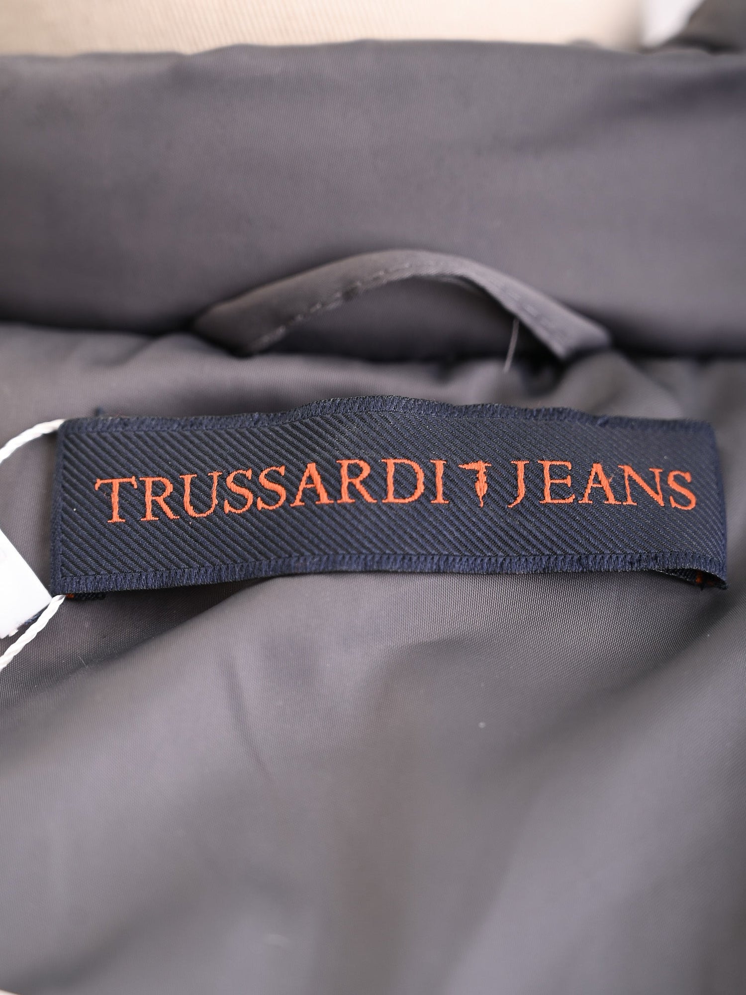 Excellent Trussardi Gray Puffer Jacket Size M Women