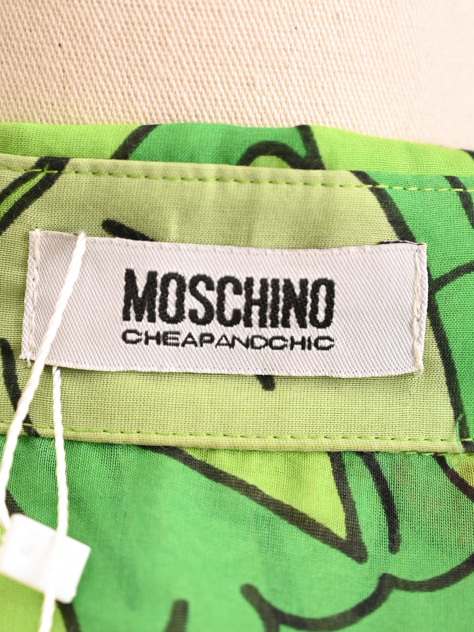 Excellent Moschino Dress Combined Tropical Print Size L