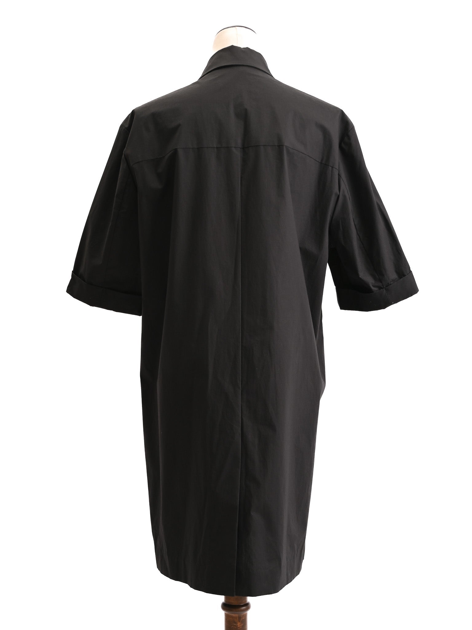 NEW Cos Black Cotton Coat Short Sleeves Size XXL