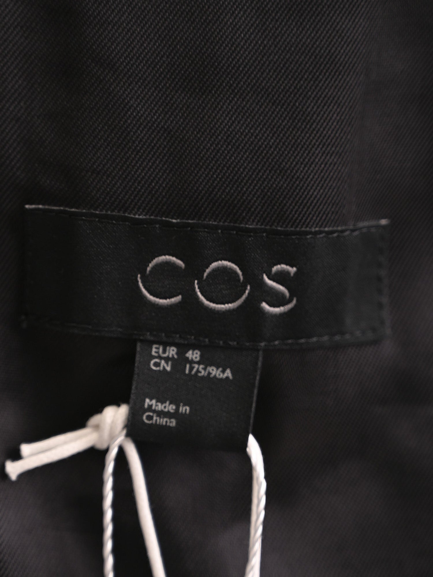 NEW Cos Black Cotton Coat Short Sleeves Size XXL