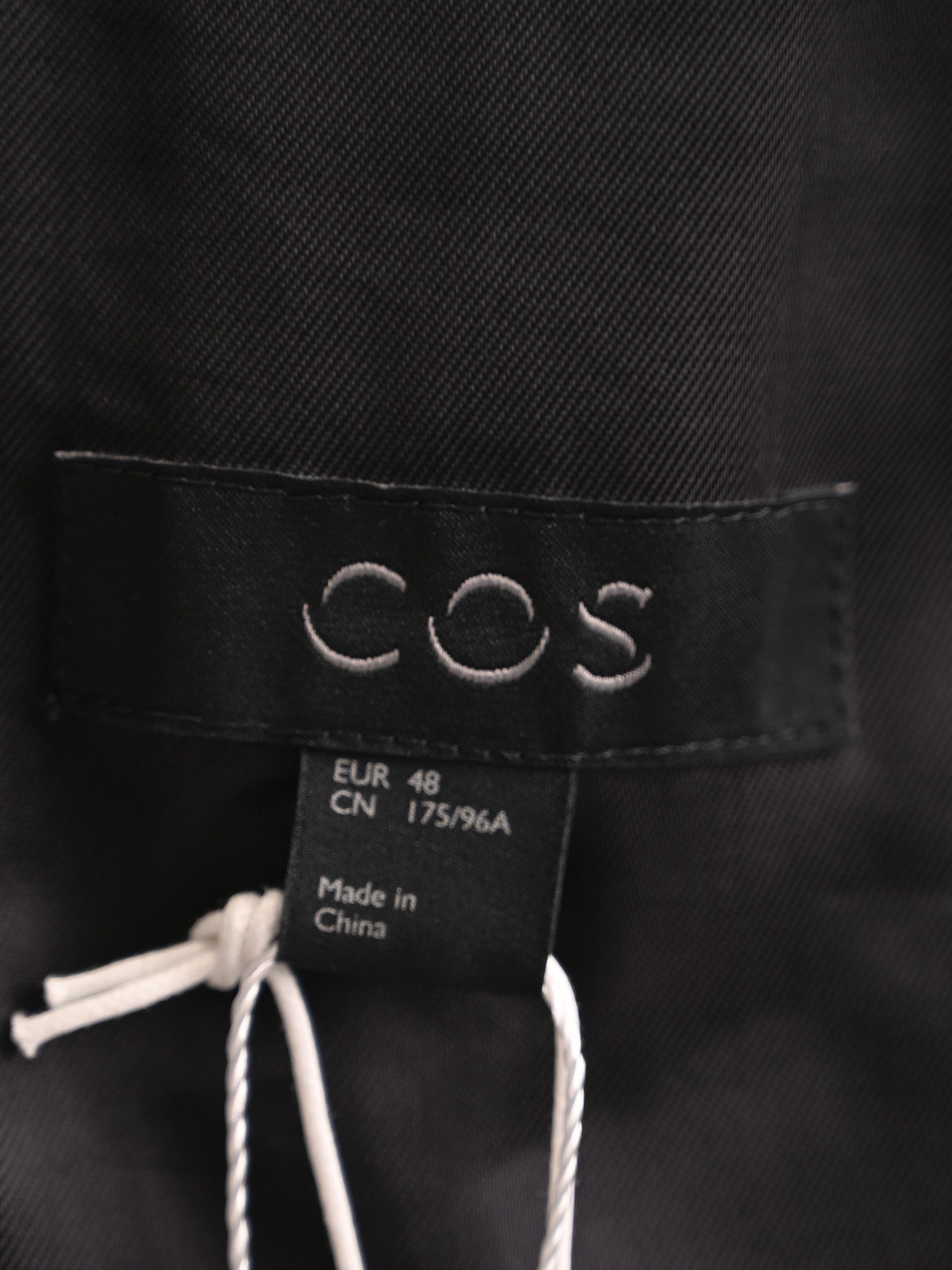 NEW Cos Black Cotton Coat Short Sleeves Size XXL
