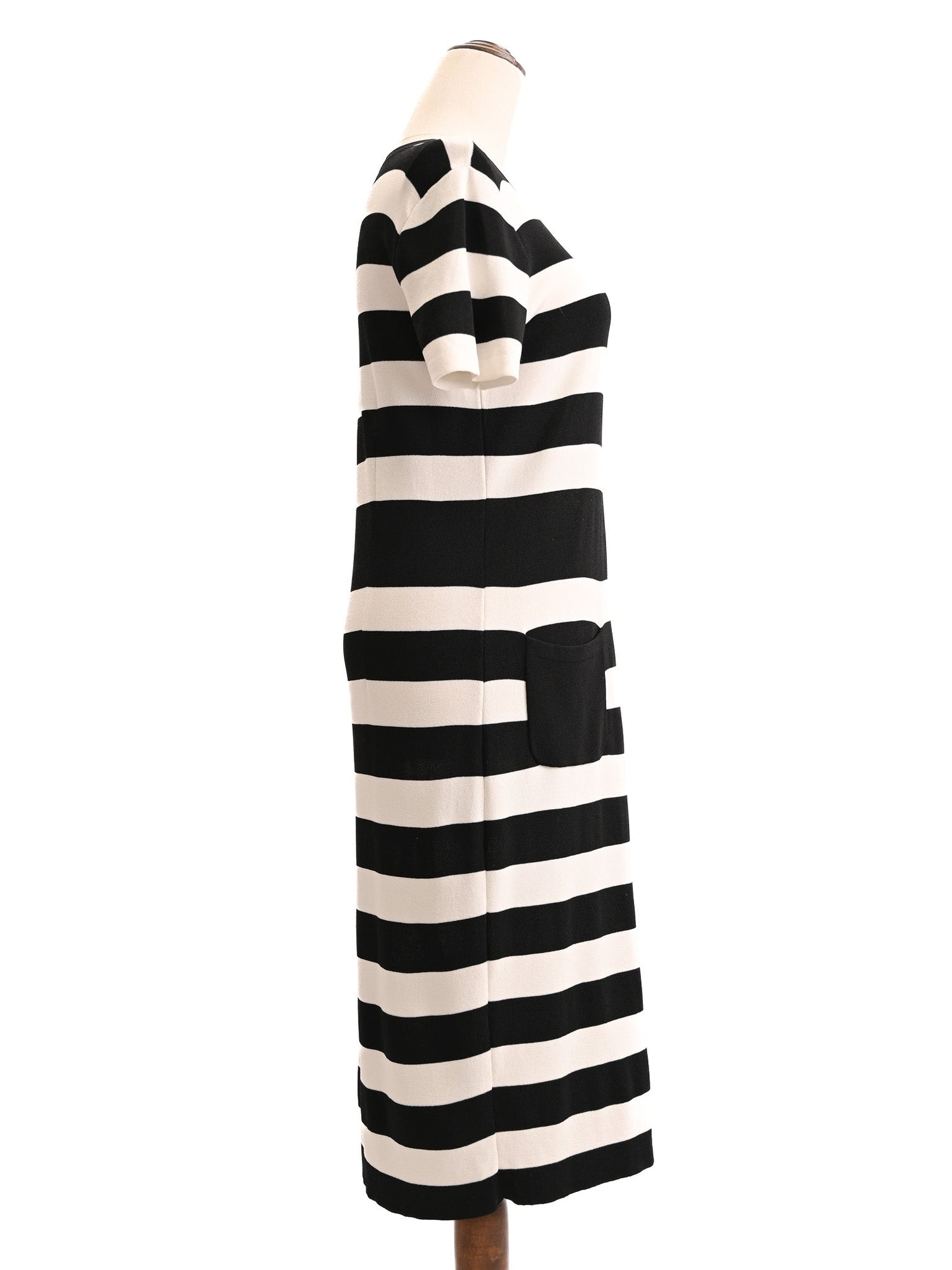 Excellent Armani Jeans Striped Dress Black White Size XL