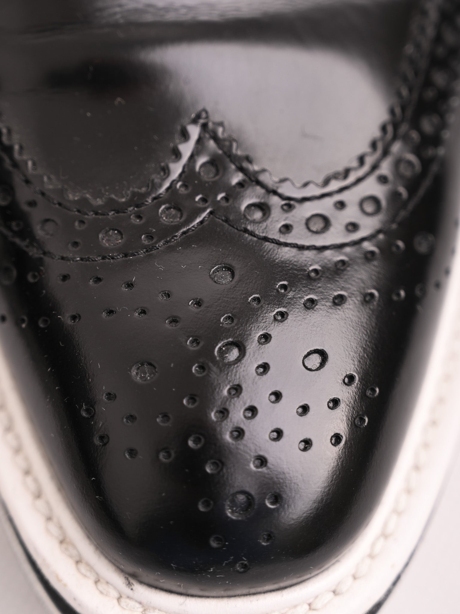 Good Prada Black Leather Brogue Platform Shoes Women