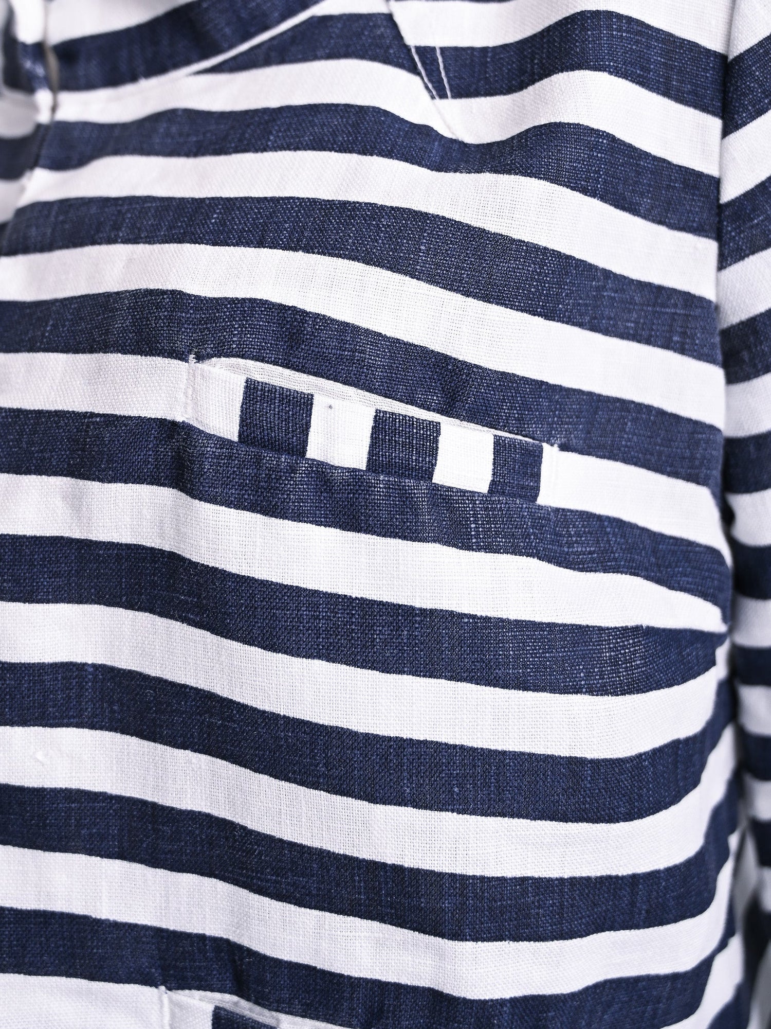 NEW 120% Lino Blue and White Striped Jacket Women&