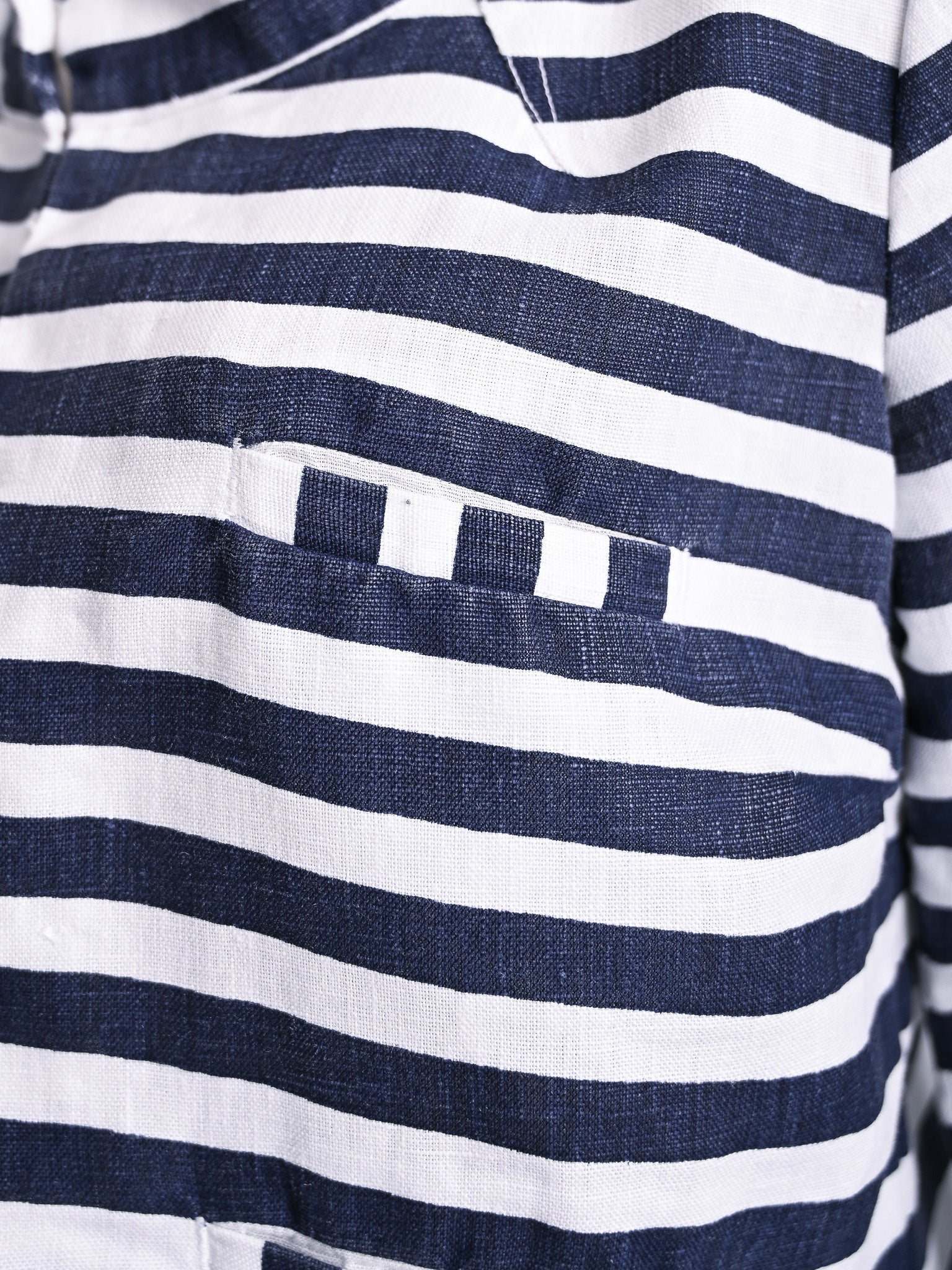 NEW 120% Lino Blue and White Striped Jacket Women&