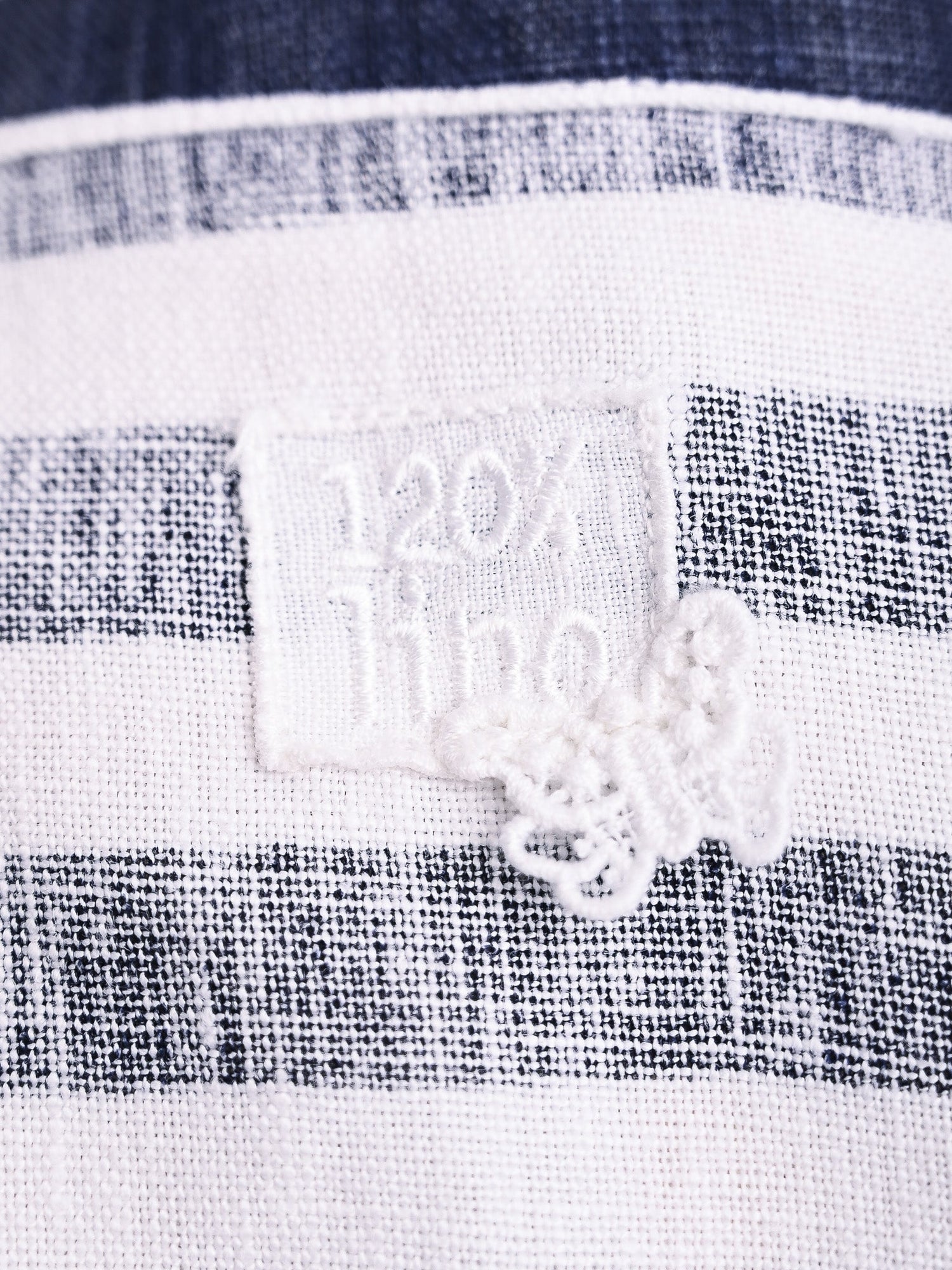 NEW 120% Lino Blue and White Striped Jacket Women&