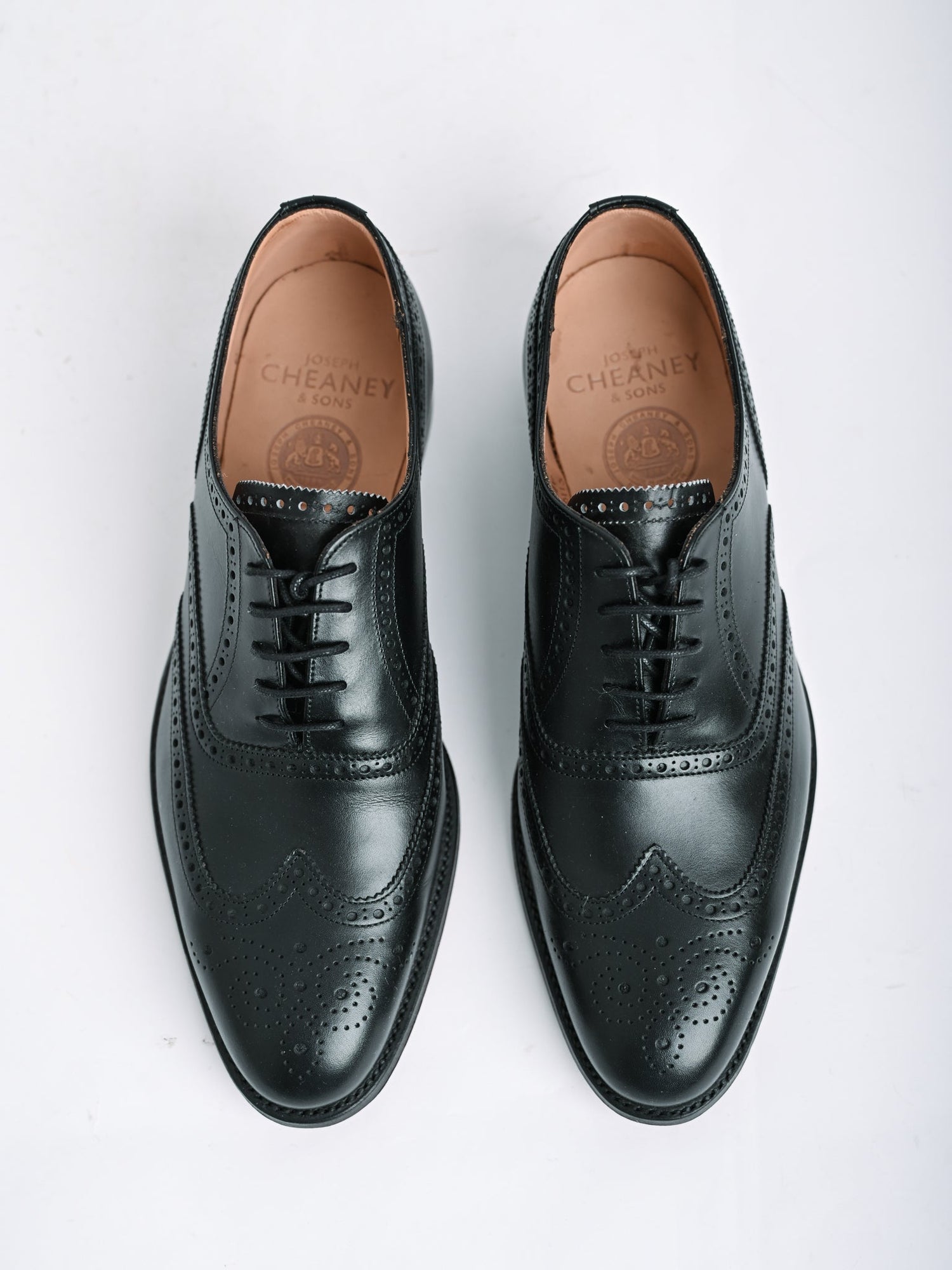 NEW Joseph Cheaney & Sons Black Leather Dress Shoes Size 40.5