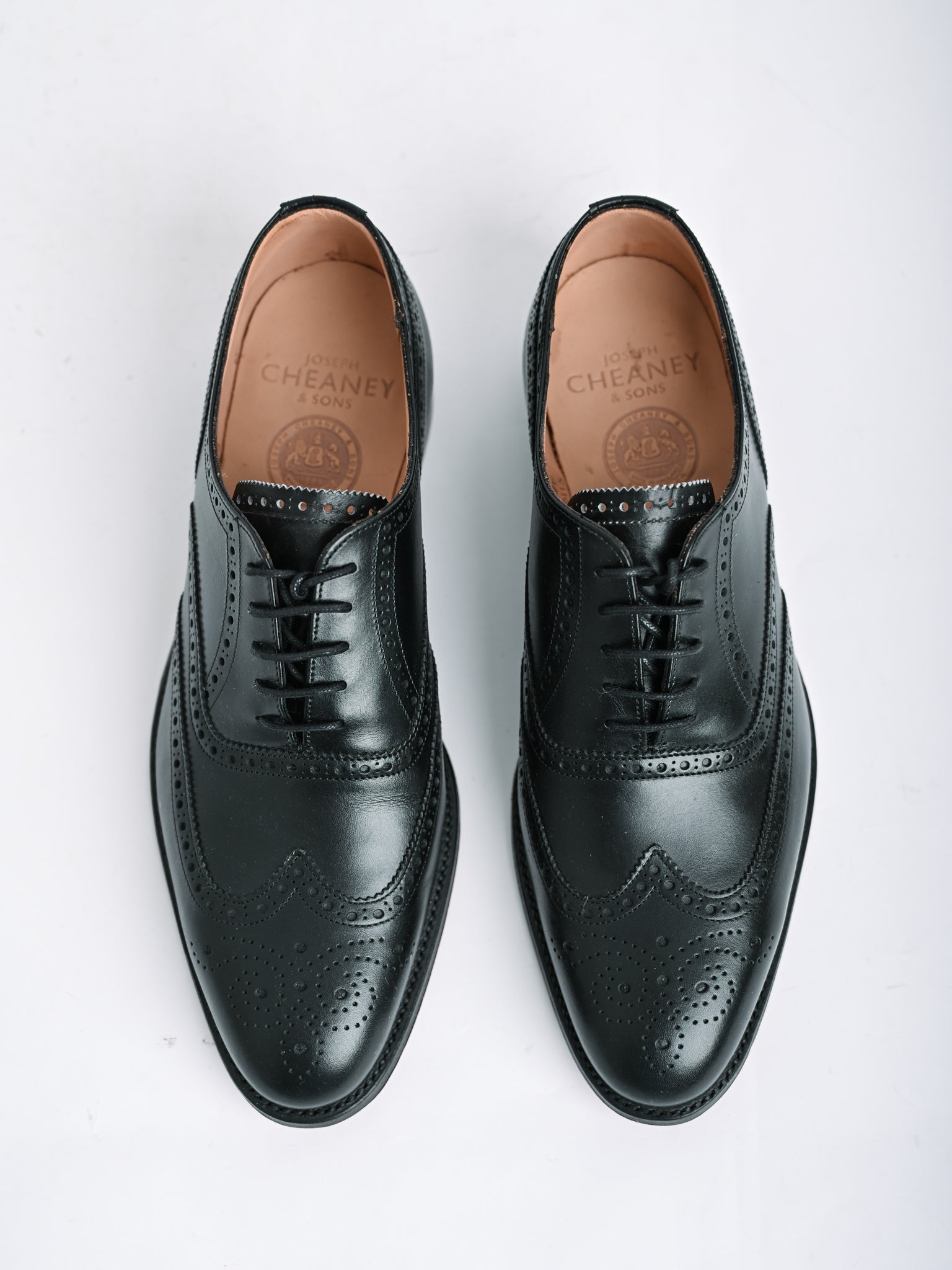 NEW Joseph Cheaney & Sons Black Leather Dress Shoes Size 40.5