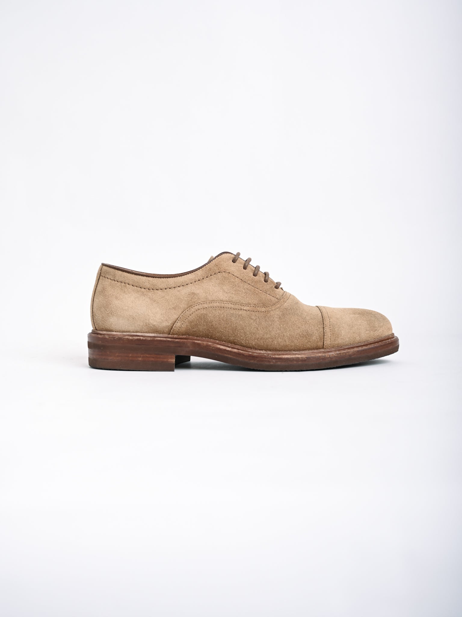 NEW Brunello Cucinelli Orange Leather Oxford Shoes Size 42