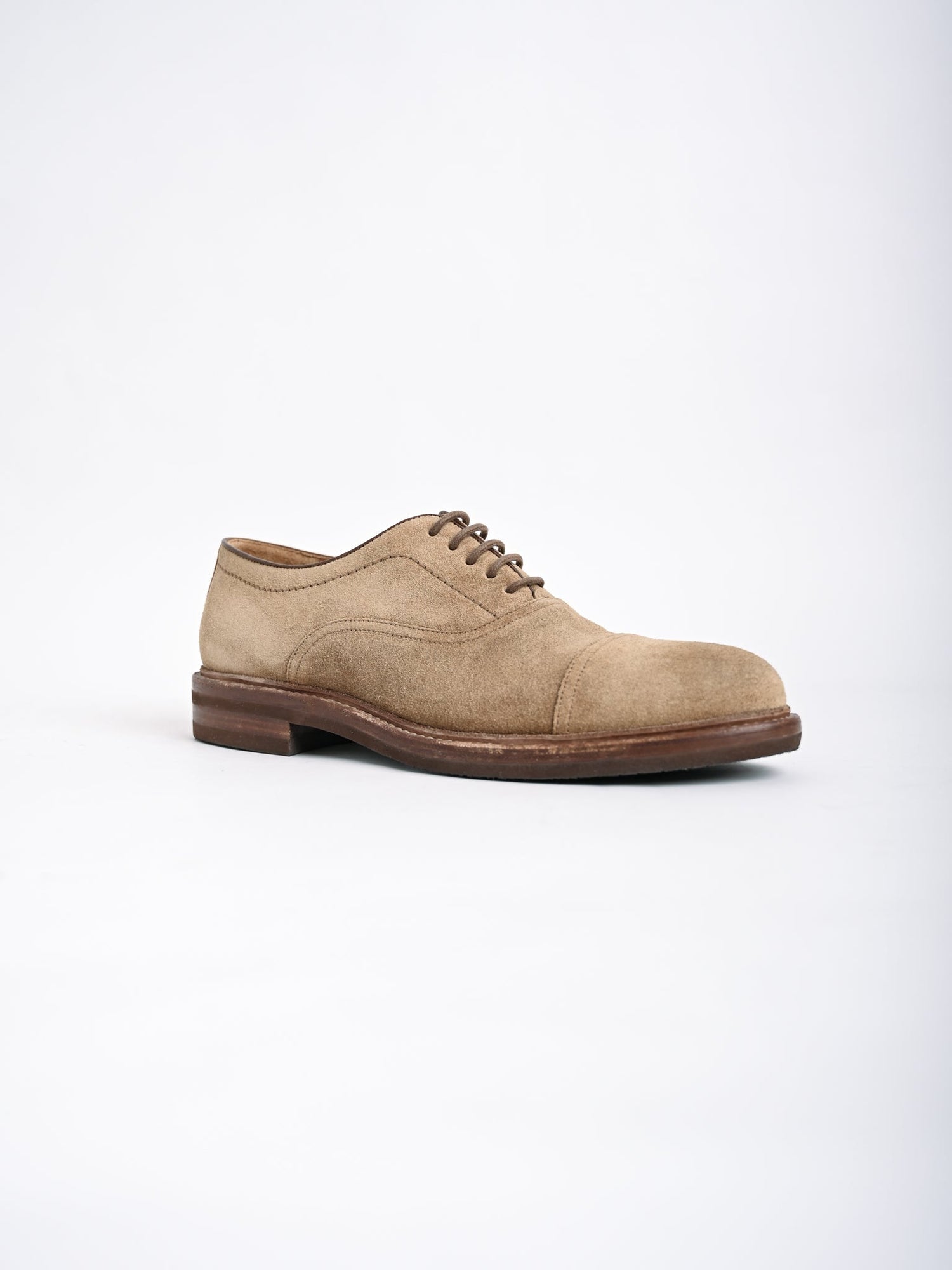 NEW Brunello Cucinelli Orange Leather Oxford Shoes Size 42