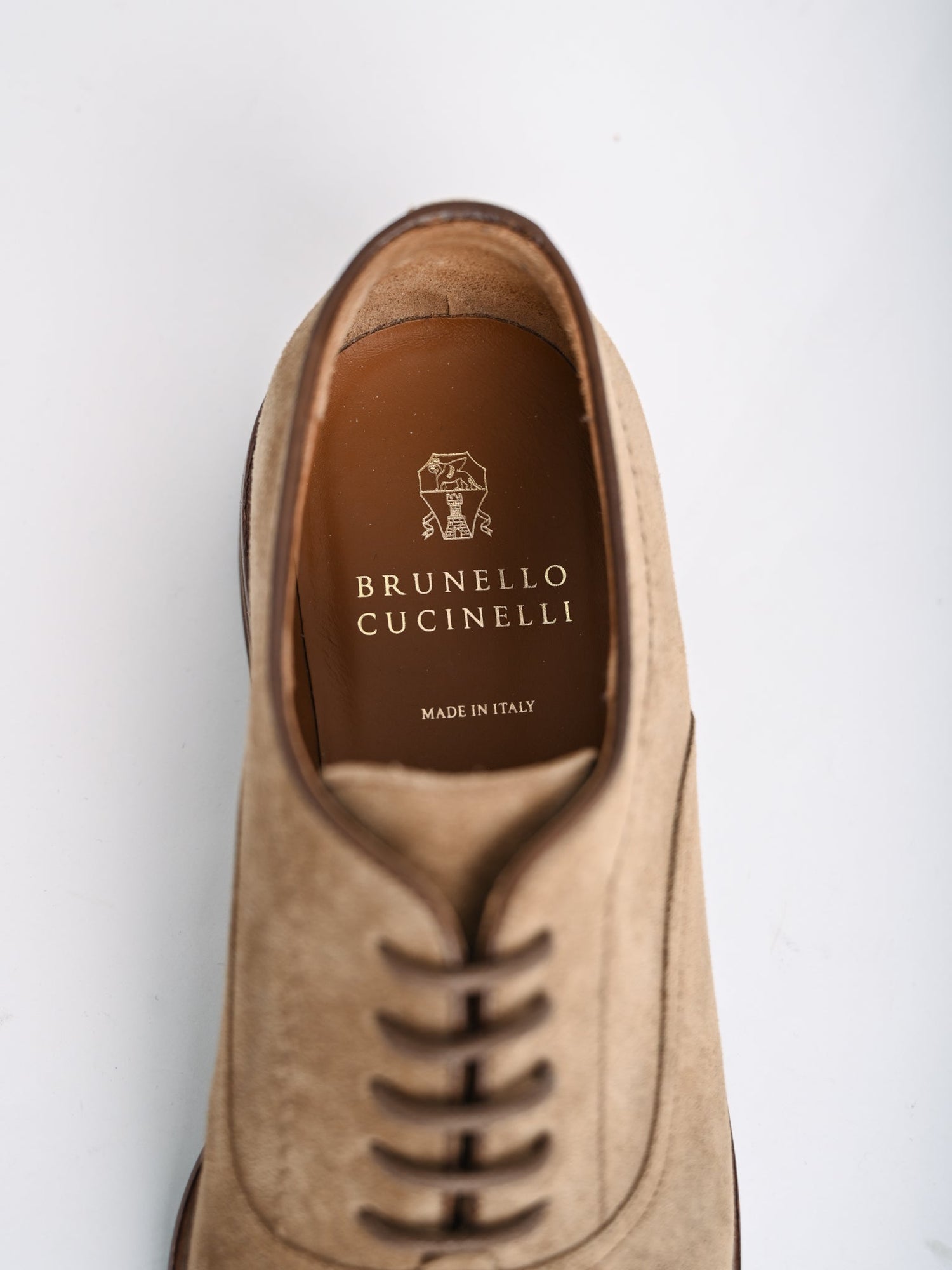 NEW Brunello Cucinelli Orange Leather Oxford Shoes Size 42