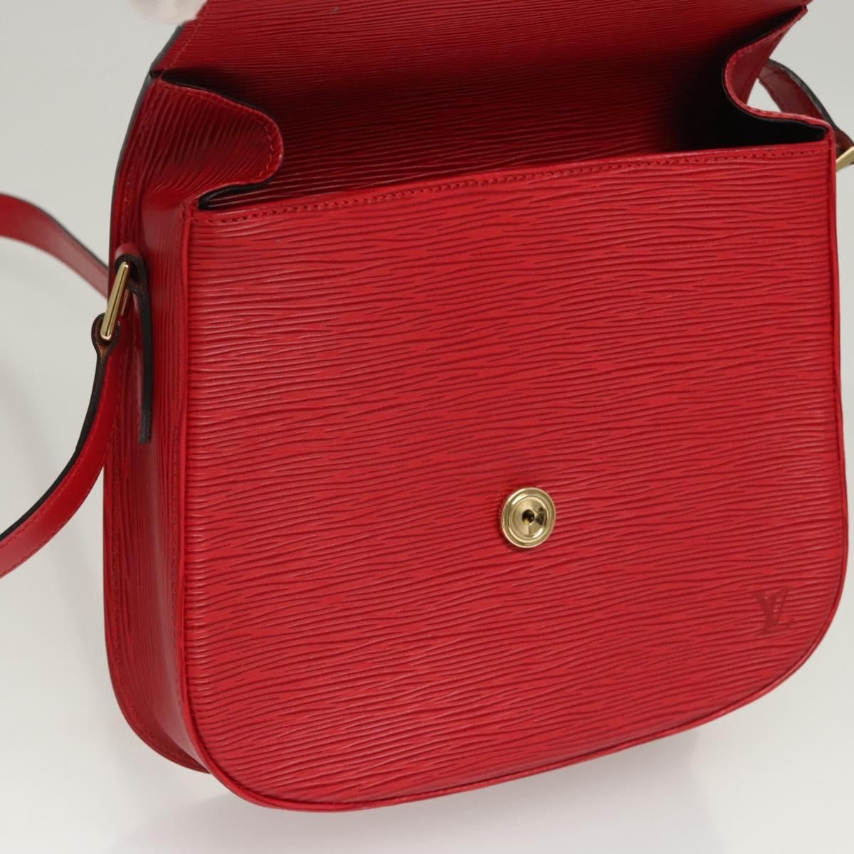 Louis Vuitton Epi Saint Cloud Gm Shoulder Bag Red M 52197 Lv Auth